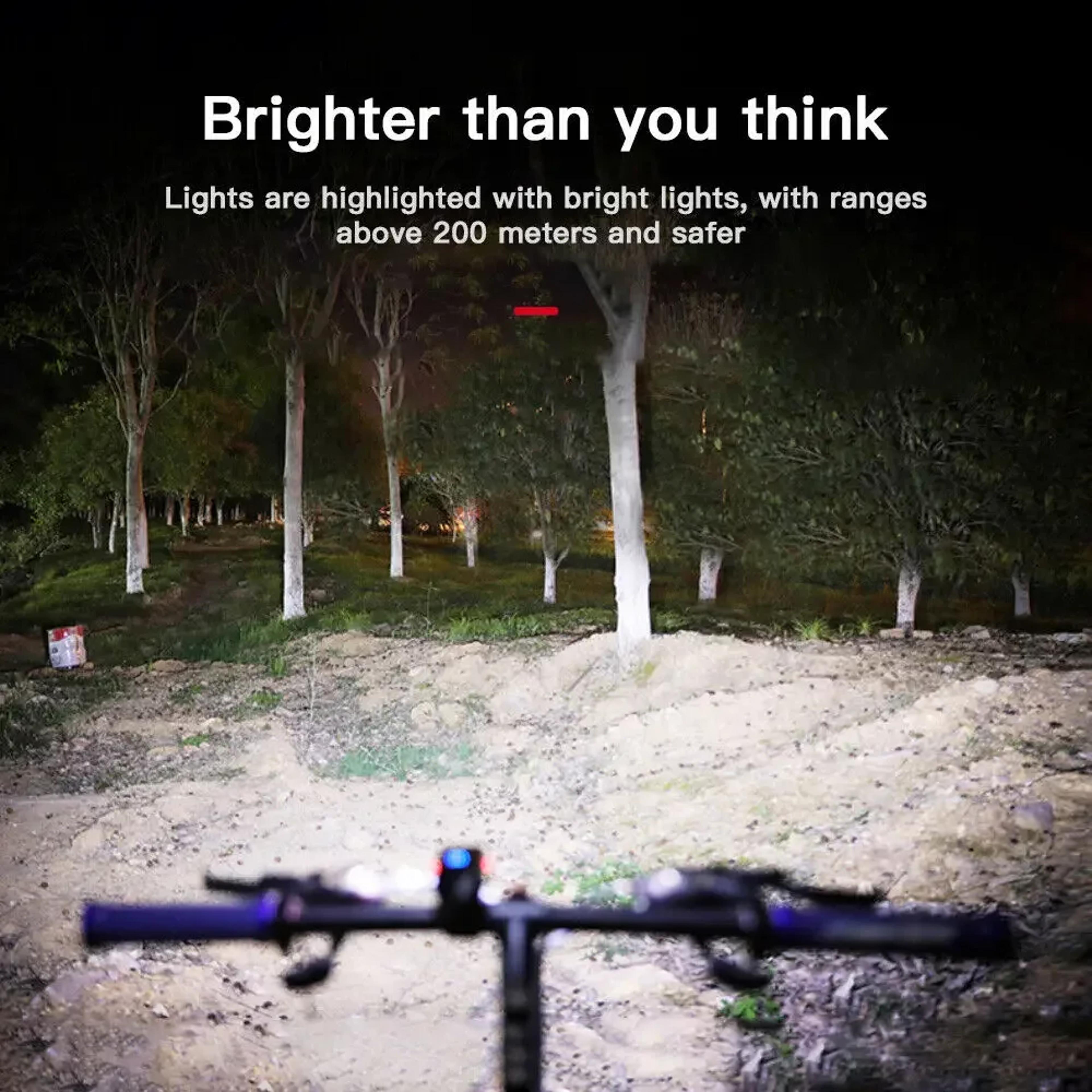 usb rechargeable led bike light bright front headlight for mtb, scooter & cycling