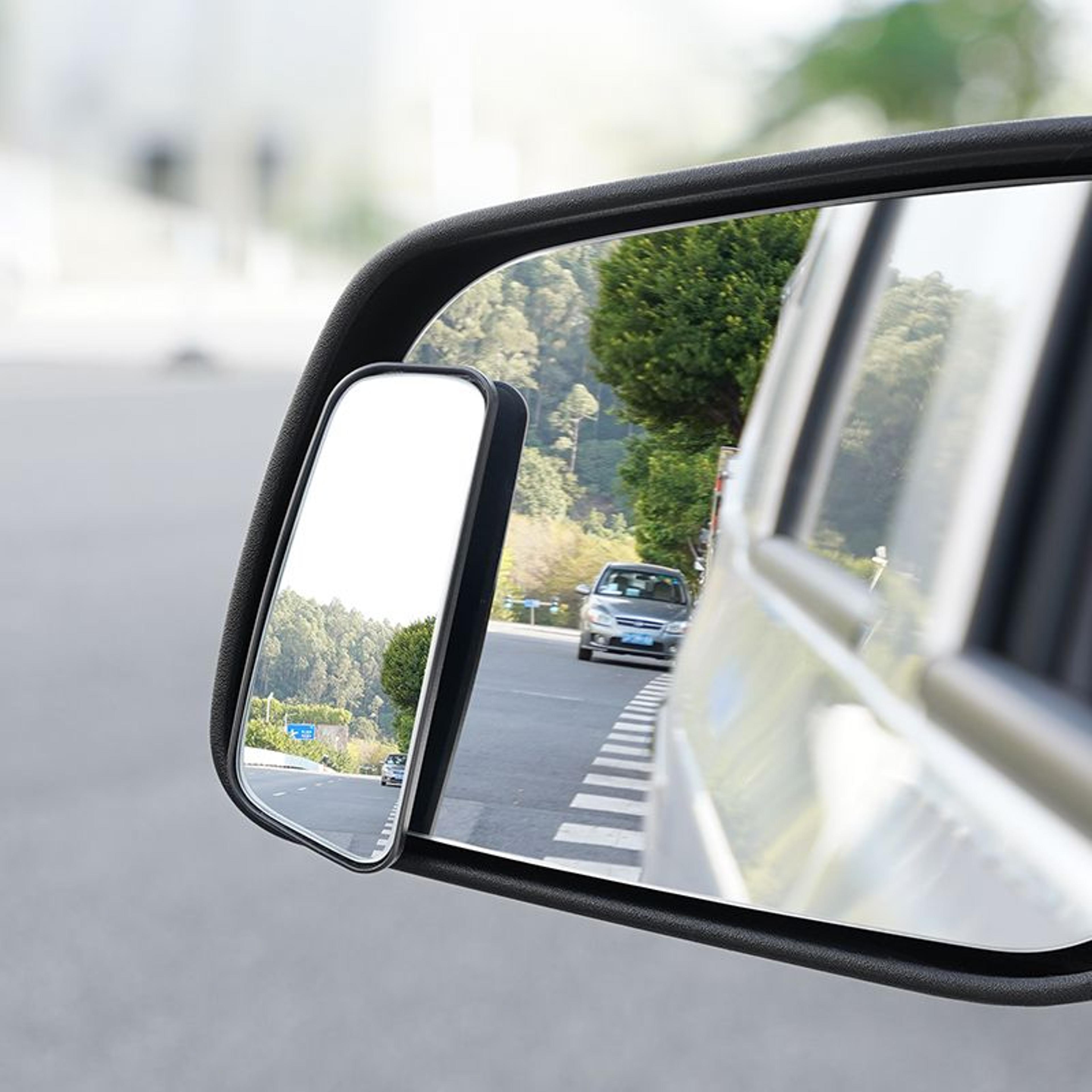 adjustable blind spot mirror for car wide angle convex rearview auxiliary mirror with round frame for safe reversing