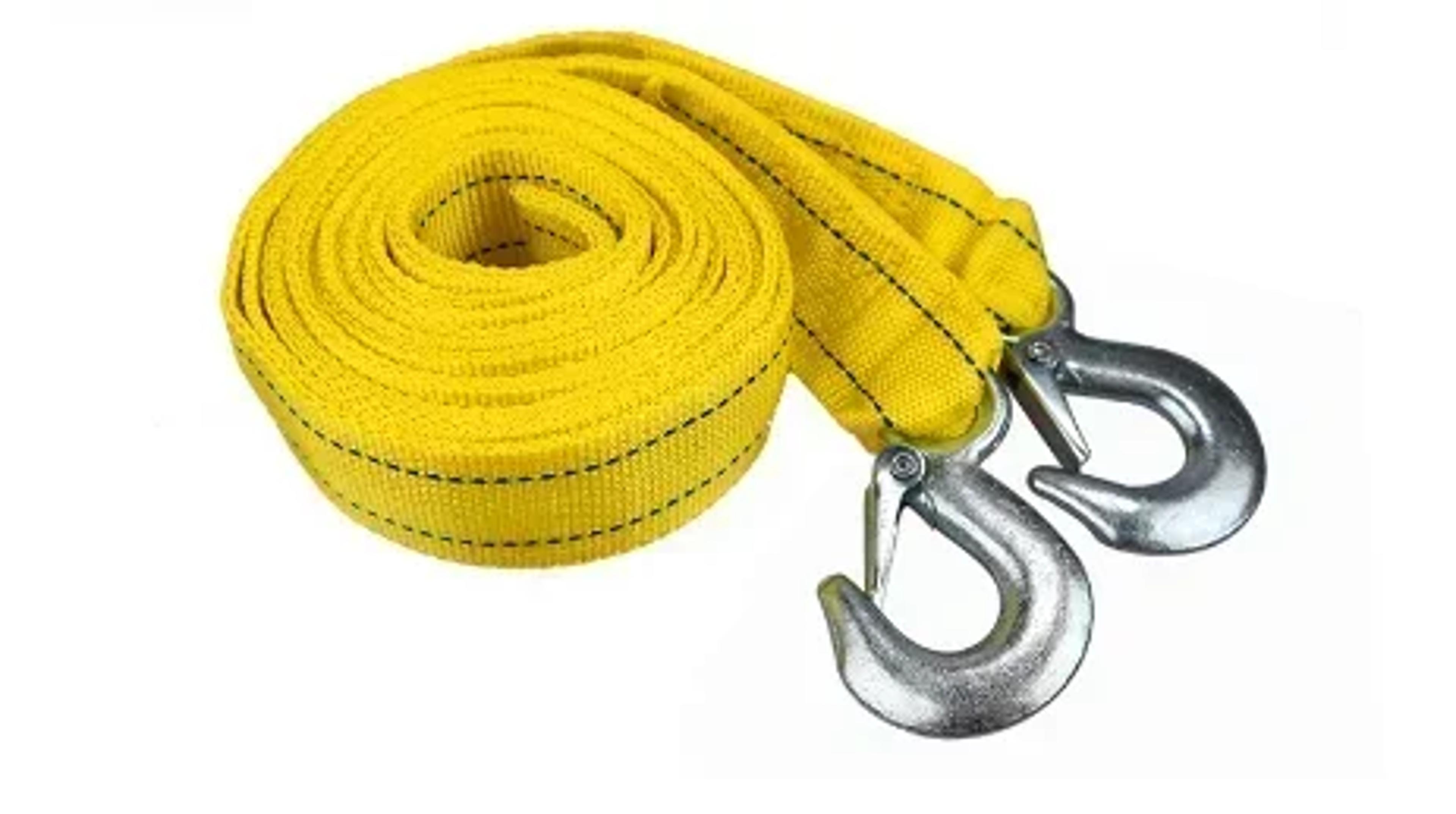 heavy duty car tow cable towing rope strap with forged hooks, road recovery pull for car accessories