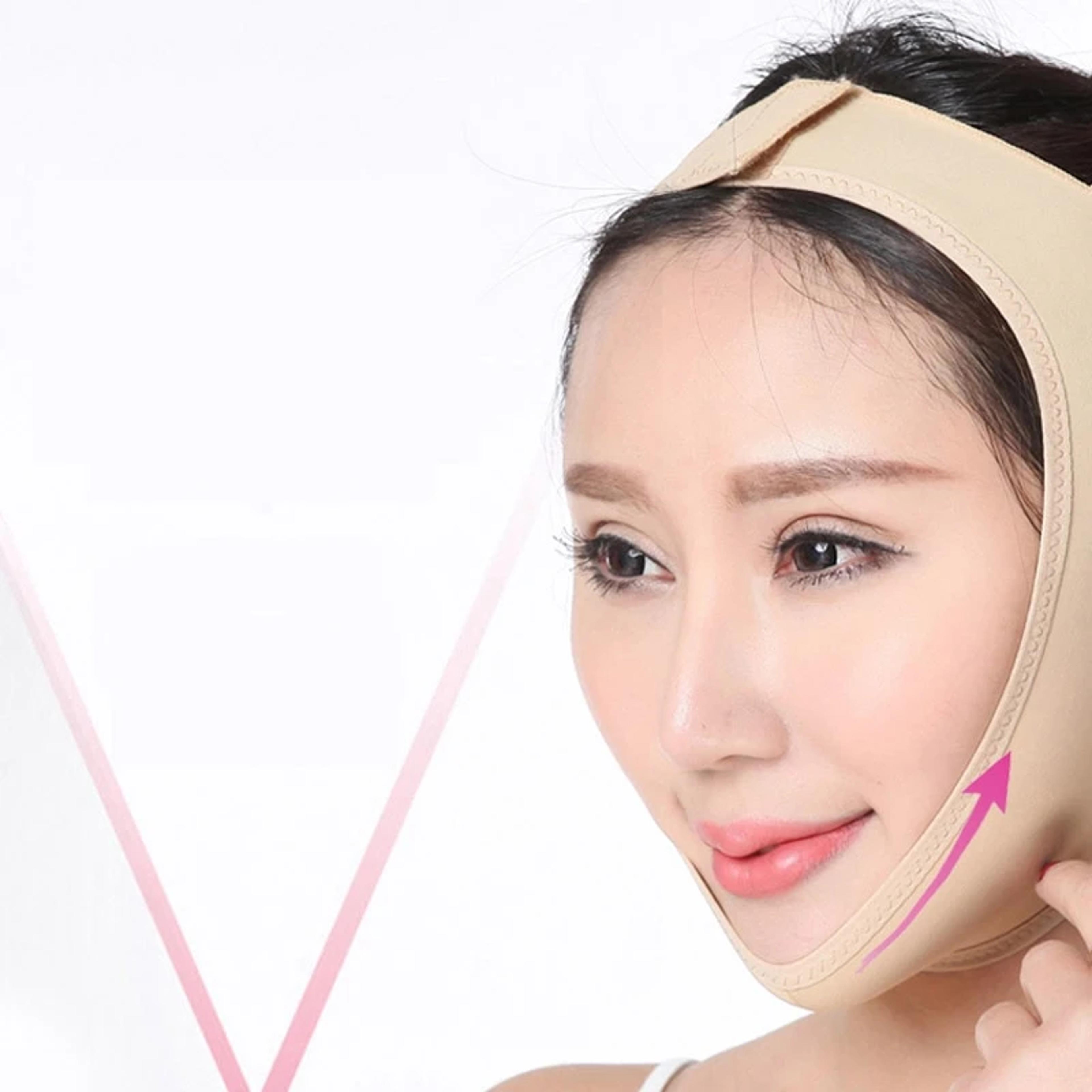 breathable v face slimming bandage elastic face shaper for chin and cheek lift, facial massager & beauty skincare tool