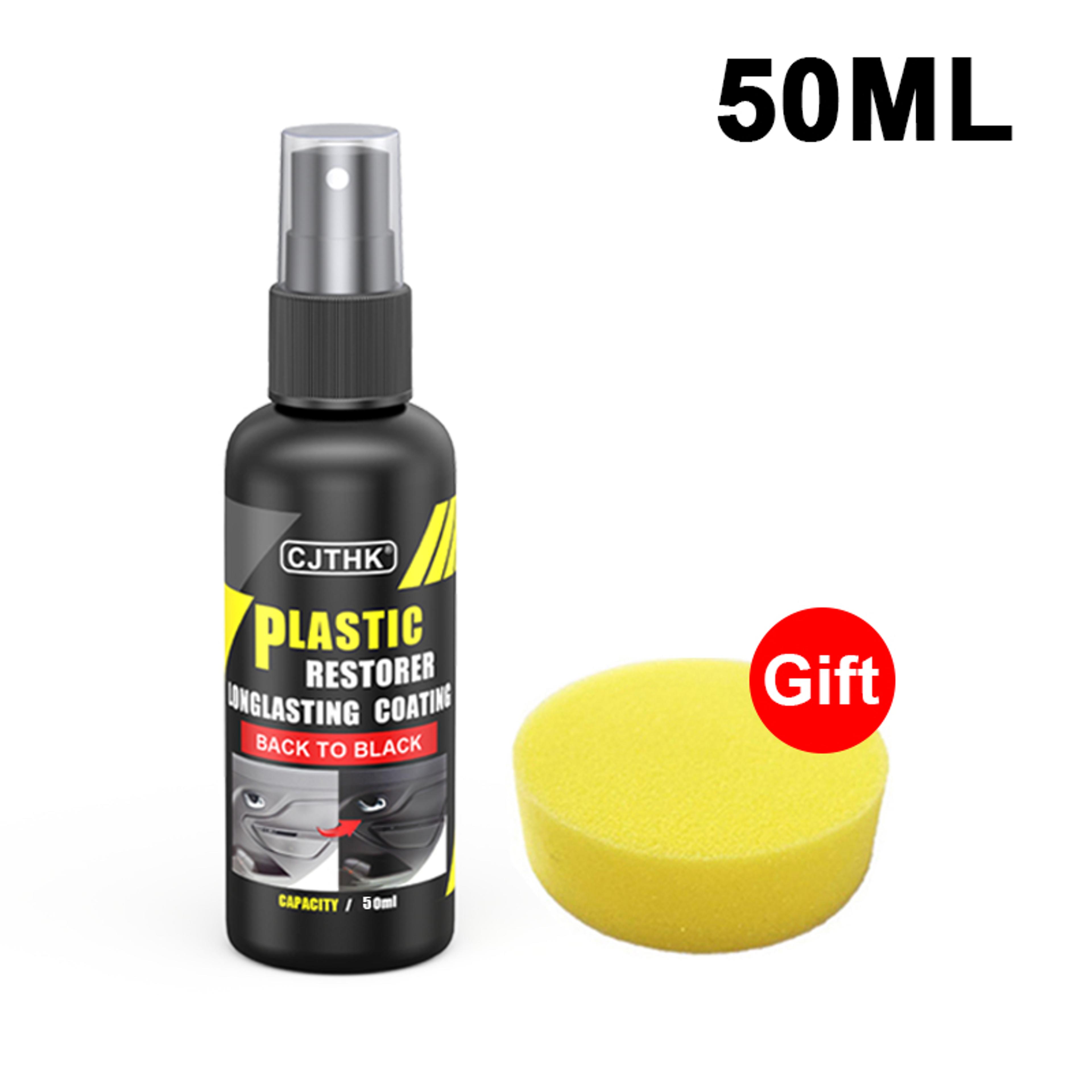 car plastic restorer & exterior sealant auto plastic & rubber trim refresh with long lasting black shine