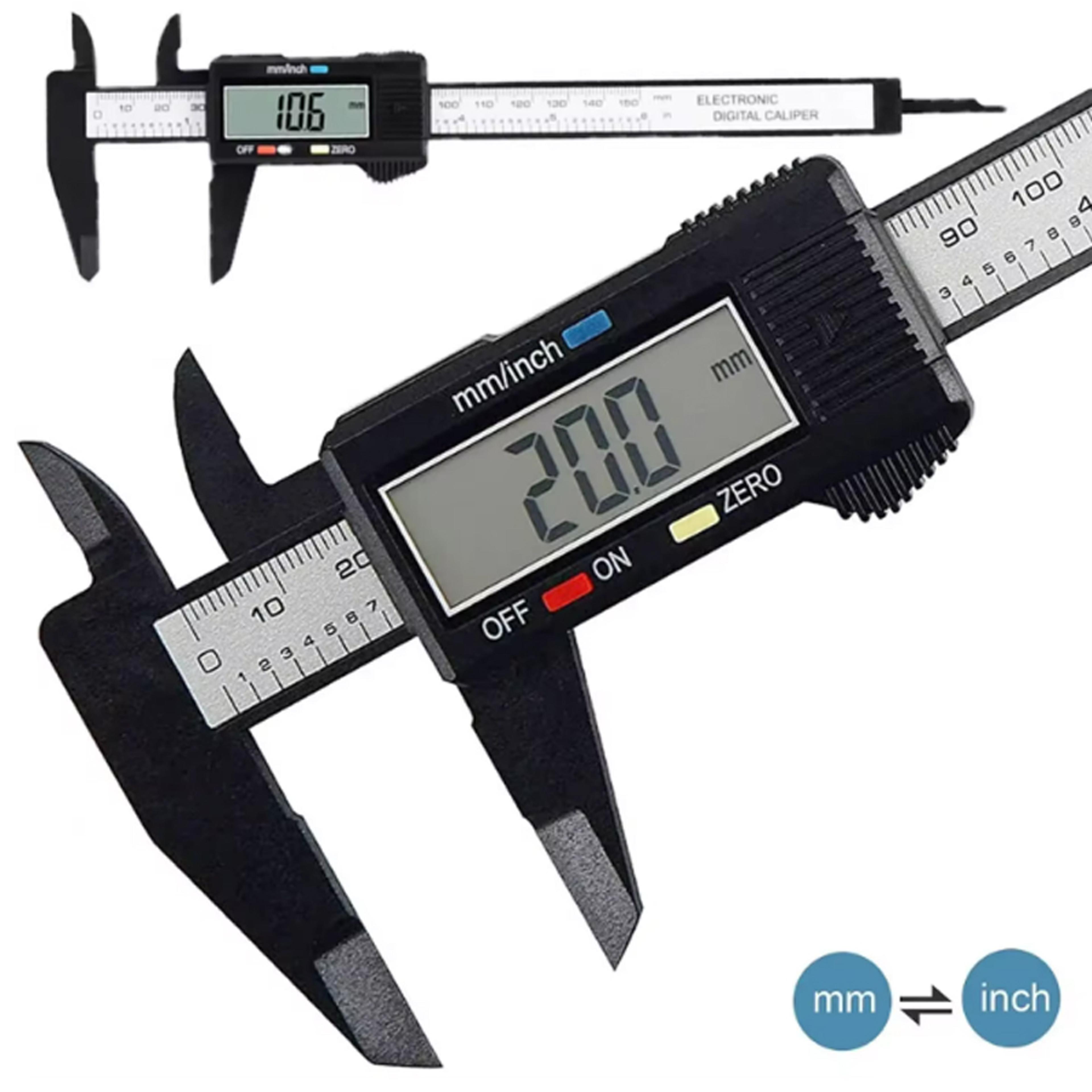digital caliper with carbon fiber dial precision measuring tool for accurate internal and external dimensions