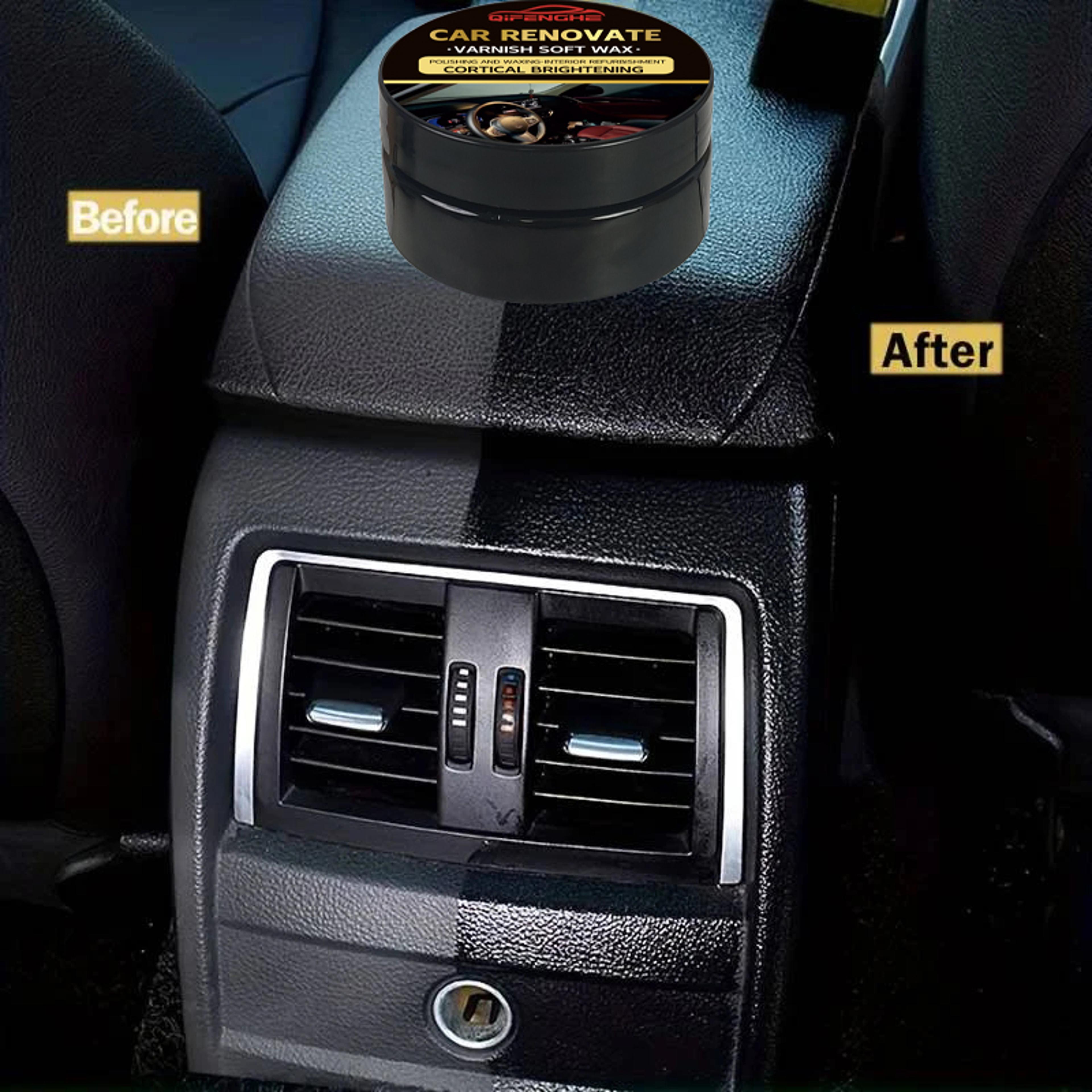 crystal clear car interior restorer wax auto panel renewal & polish for plastic & vinyl