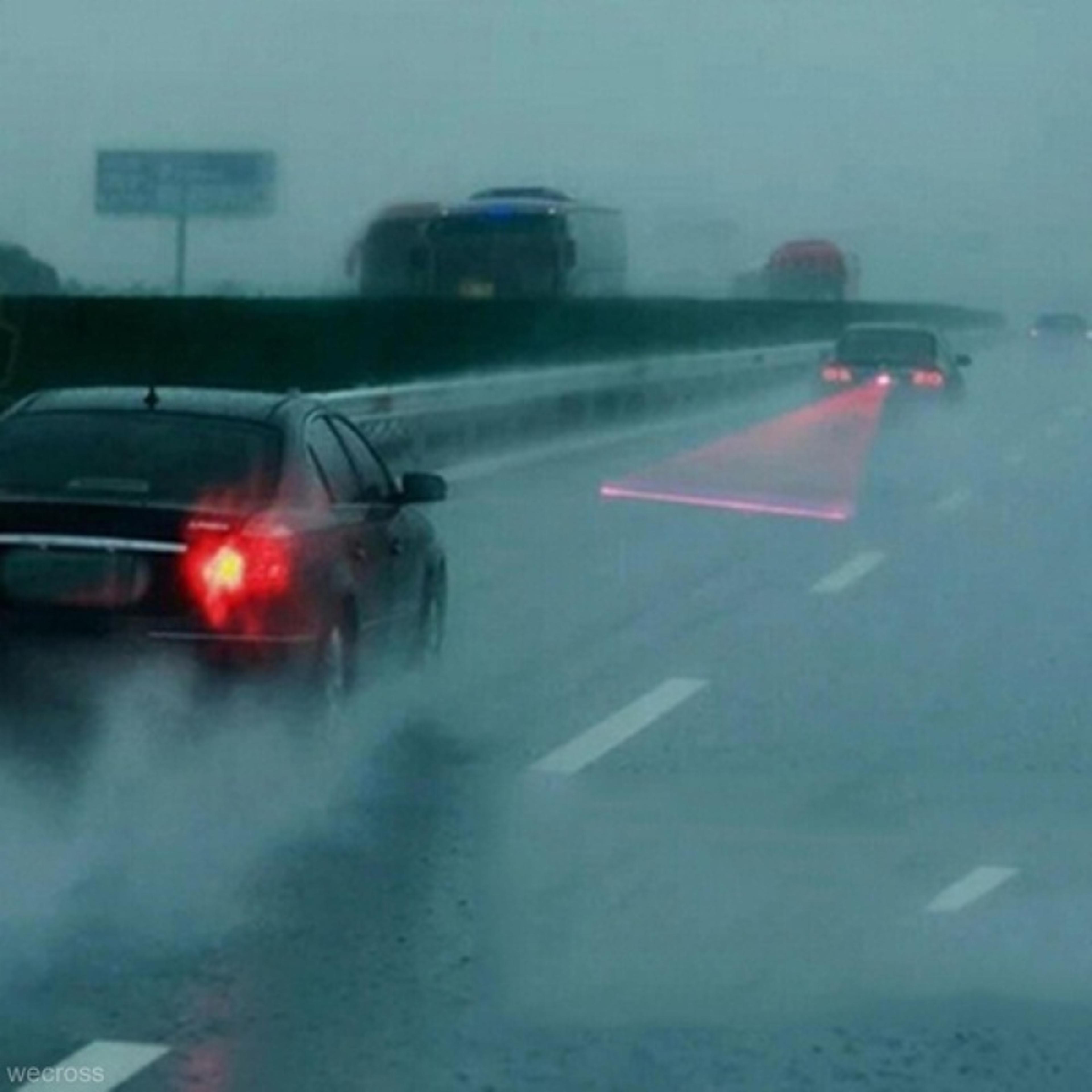led laser fog light car auto anti collision taillight brake warning lamp for vehicle safety