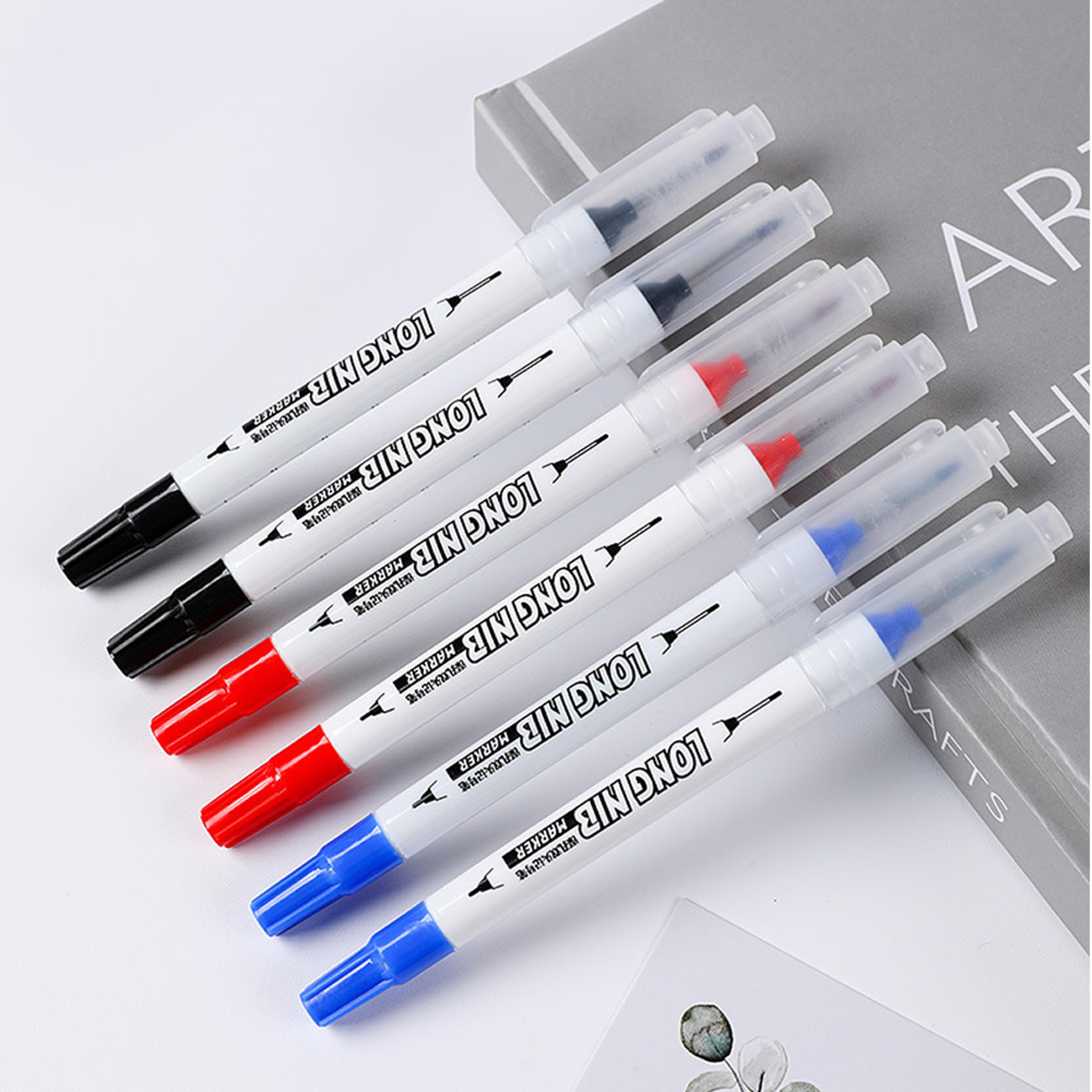 double tip waterproof nib markers for metal, wood & bathroom decor multi purpose fine tip markers