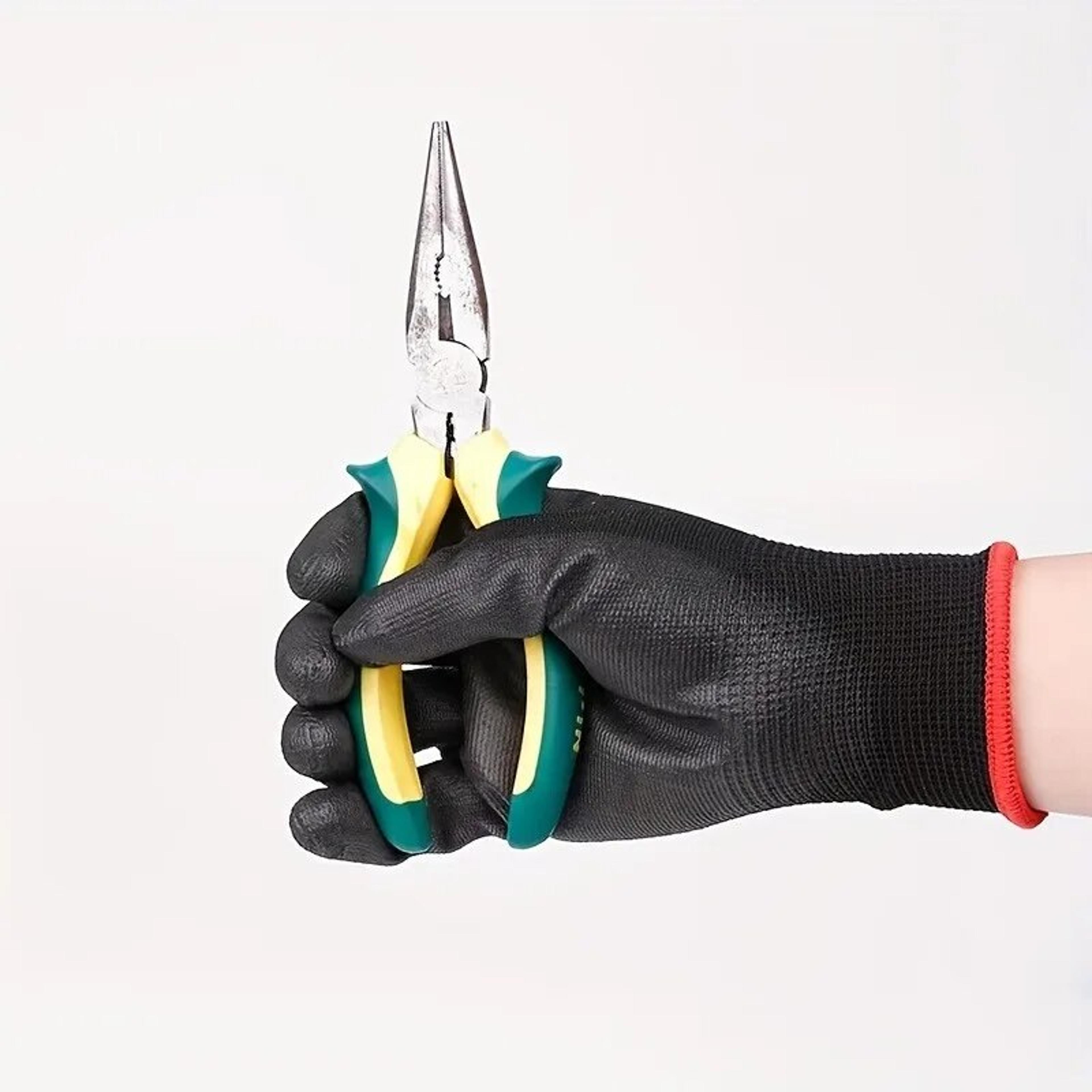 durable safety gloves anti slip, wear resistant esd protection for gardening & woodworking