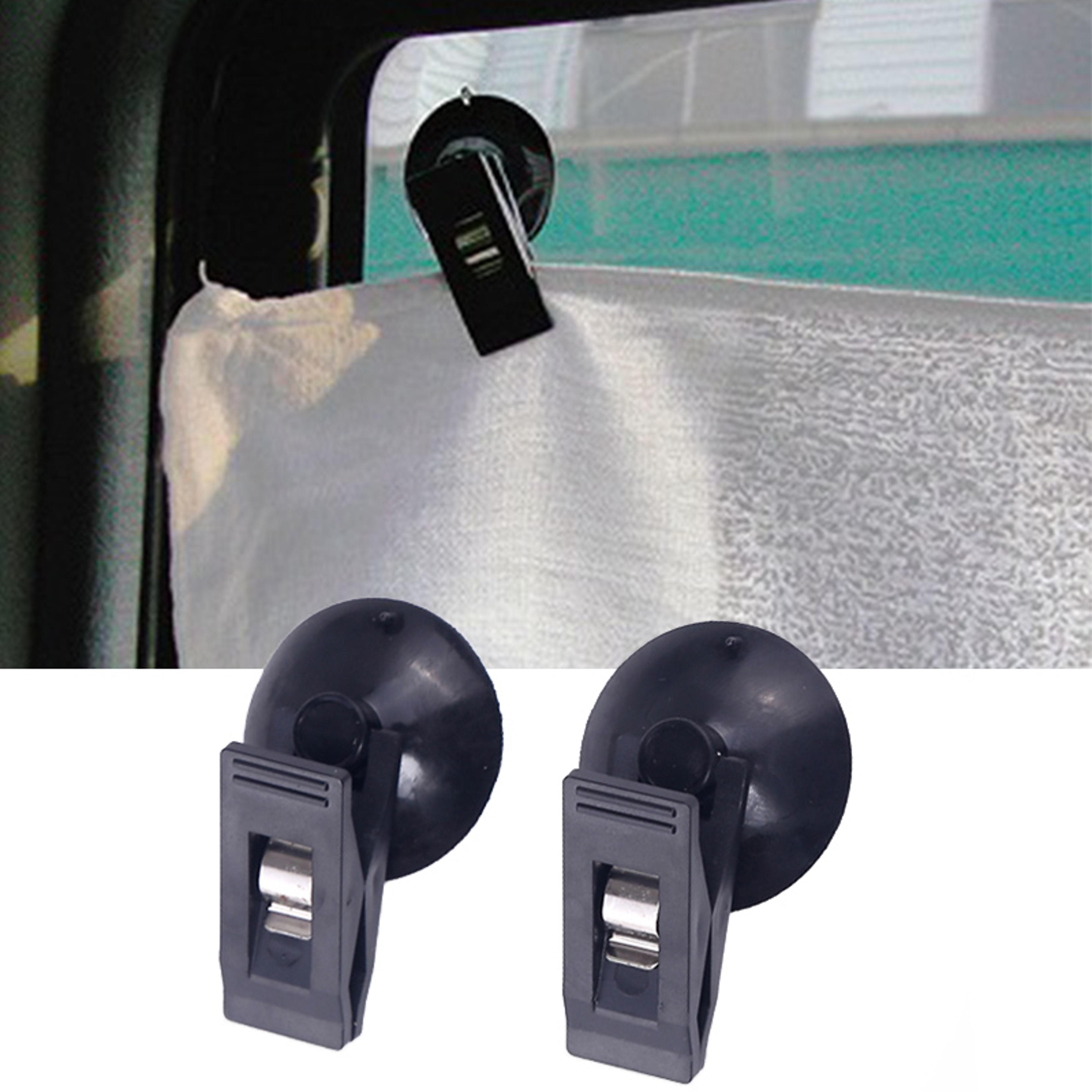 car window clip mount suction cup removable holder for sunshade & interior accessories