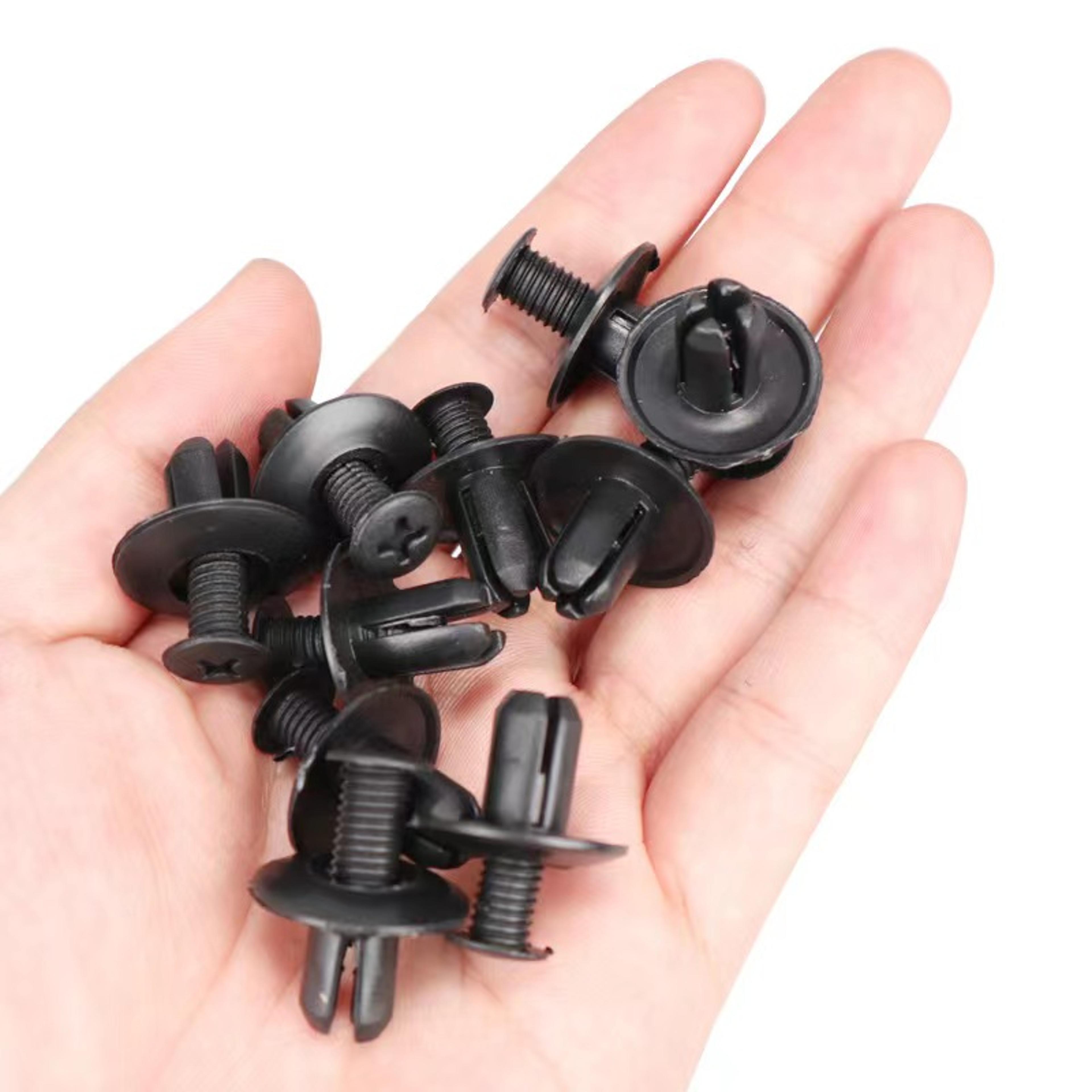 plastic rivets fasteners for car bumper & fender black rivet clips for automotive repair