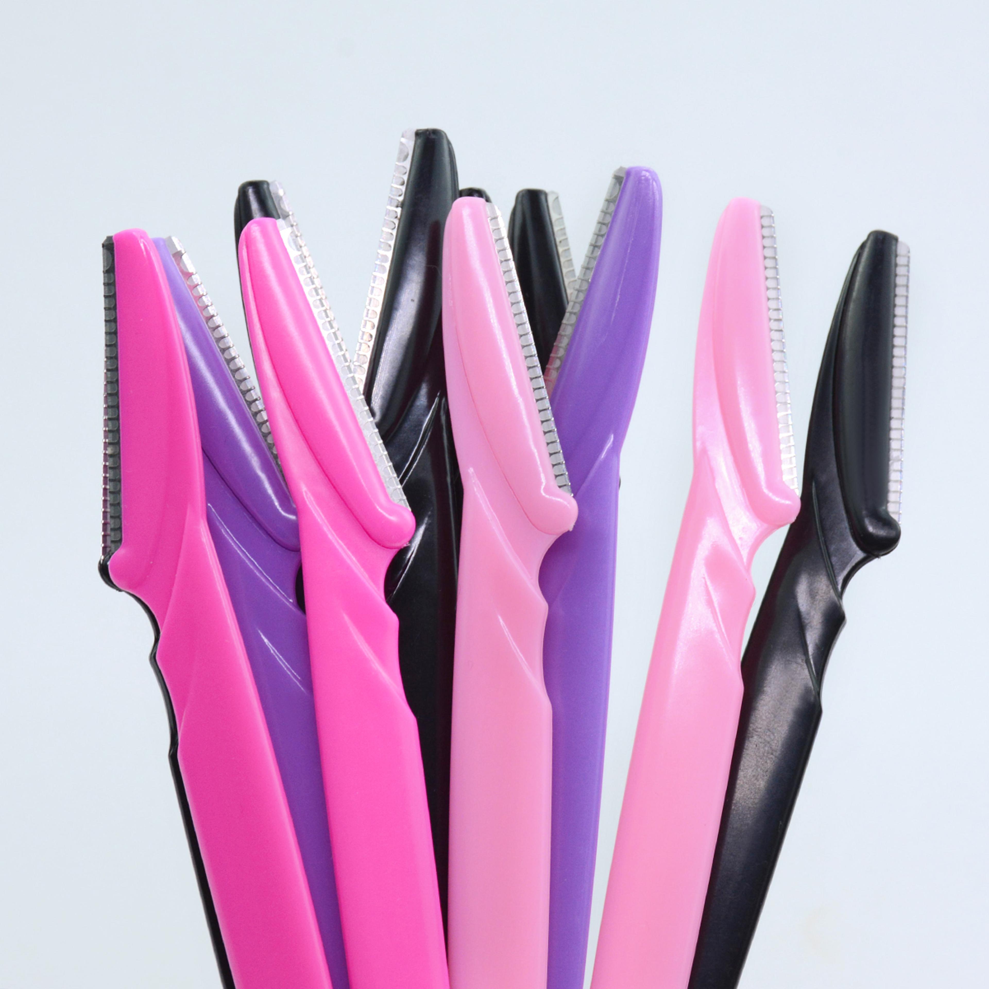 eyebrow razor set with safe blades & storage case precision trimmers for facial hair removal