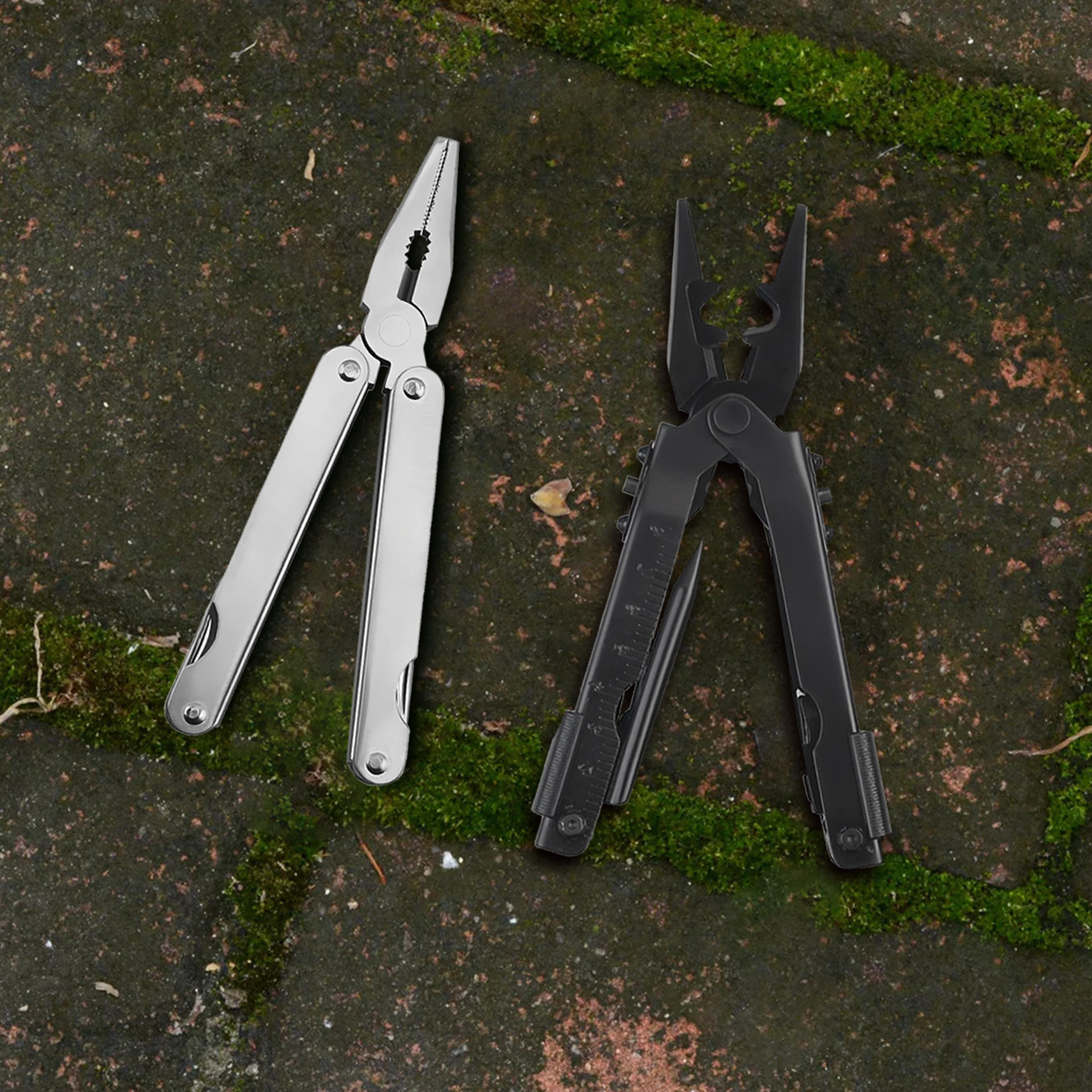 folding multitool pliers compact stainless steel knife, bottle opener, and outdoor survival tool for adventurers