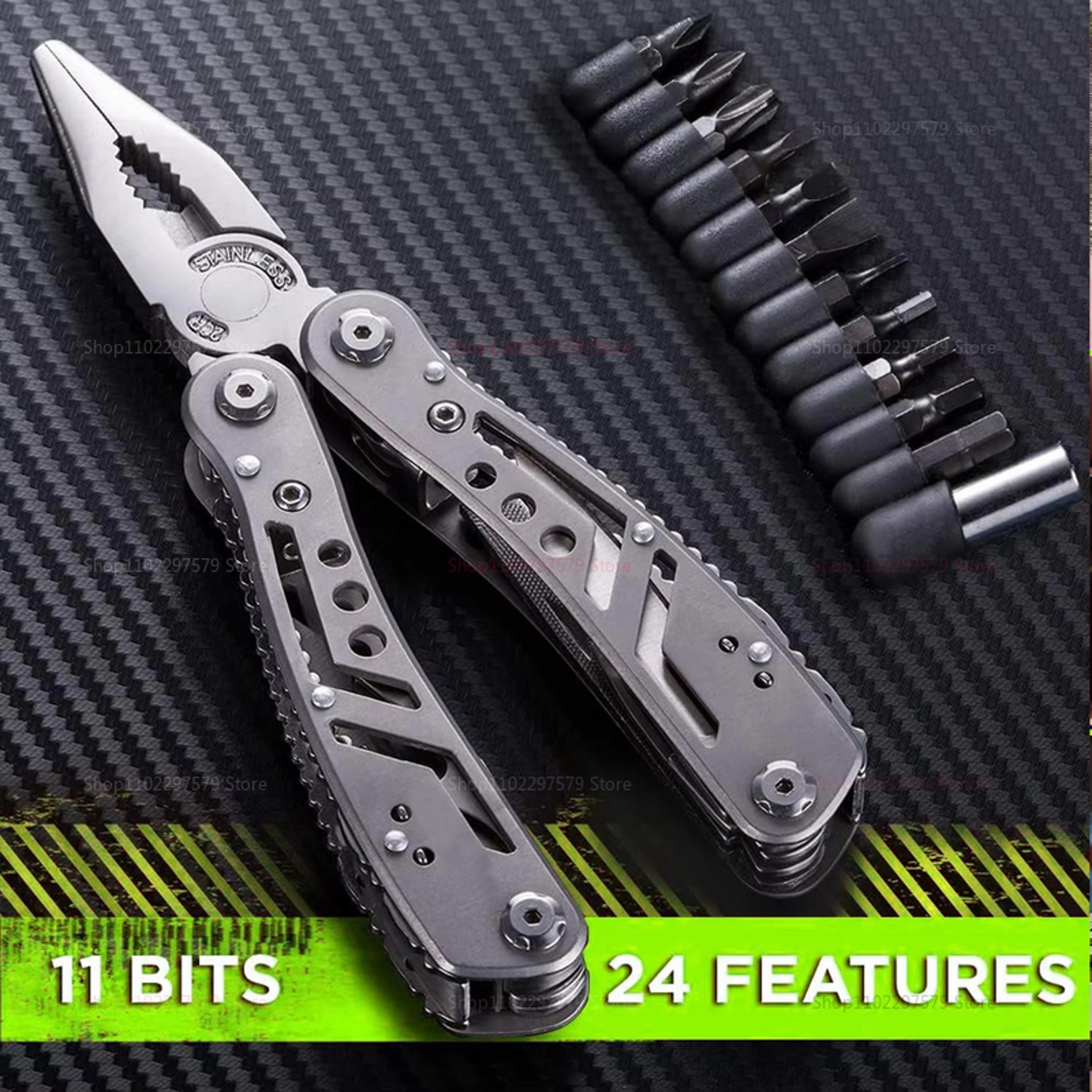 multi tool pocket knife pliers compact survival tool for camping, hiking & emergency situations folding outdoor tool