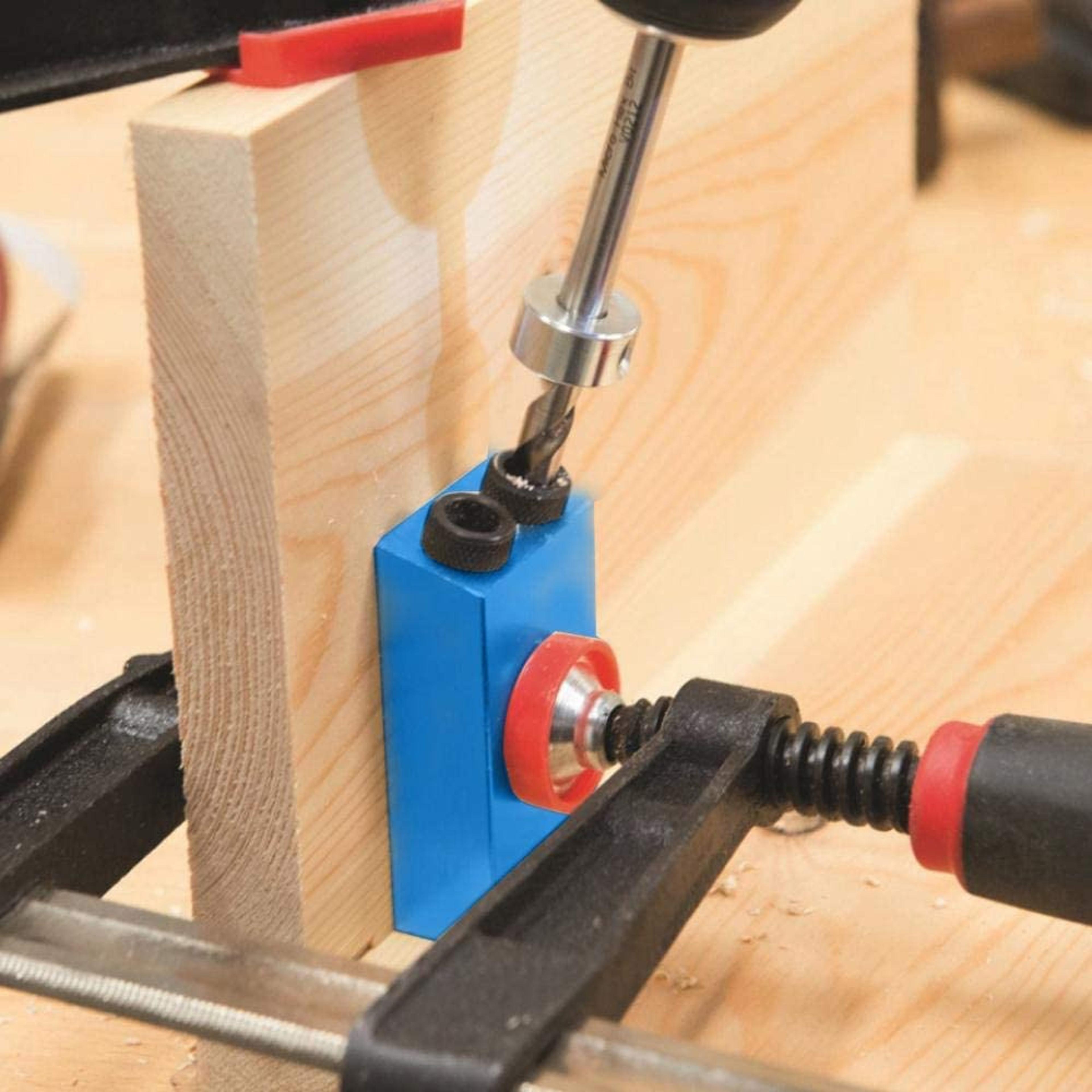 pocket hole jig kit for woodworking hole drilling guide locator with drill bit set