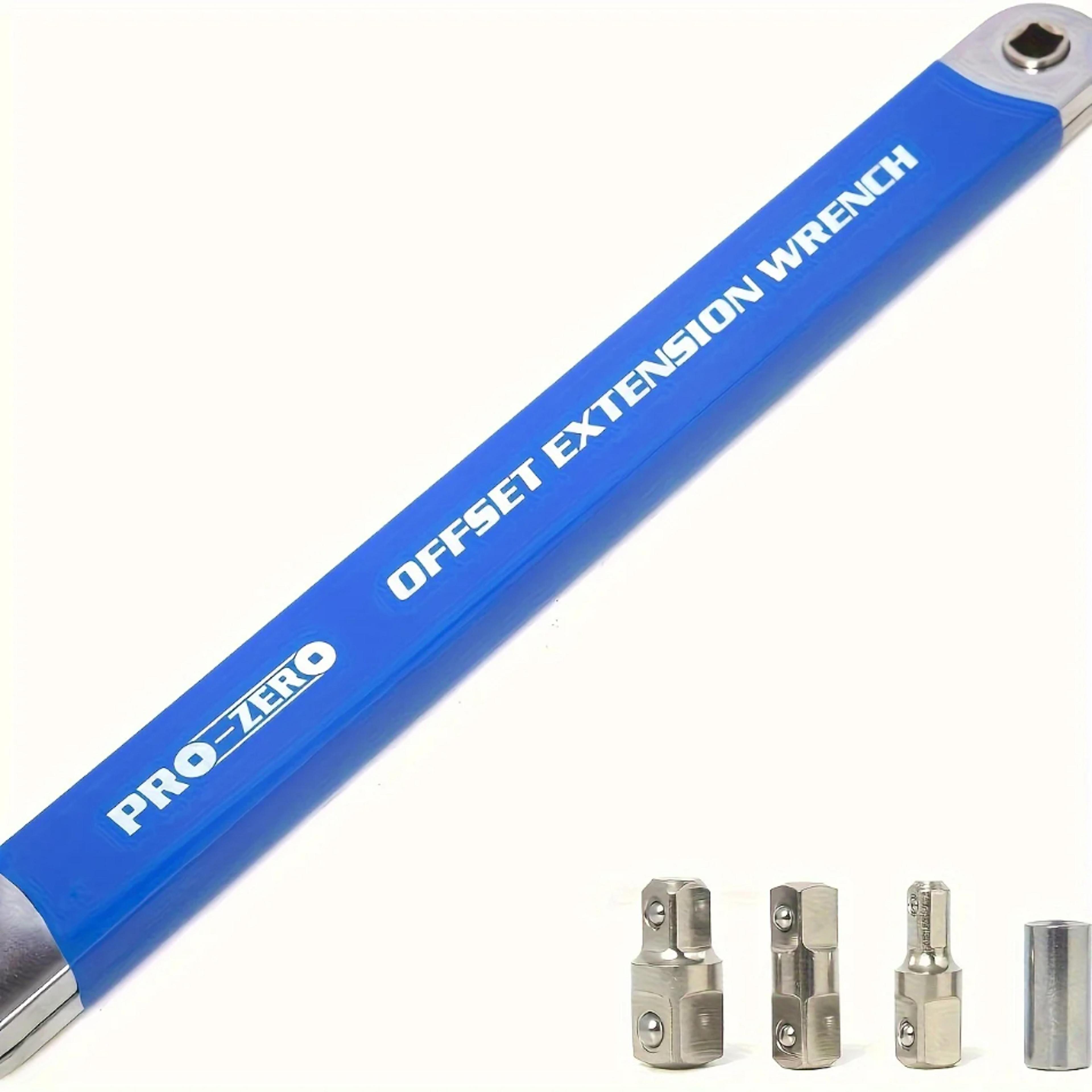 impact resistant ratchet wrench set with square drive adapters for tight spaces