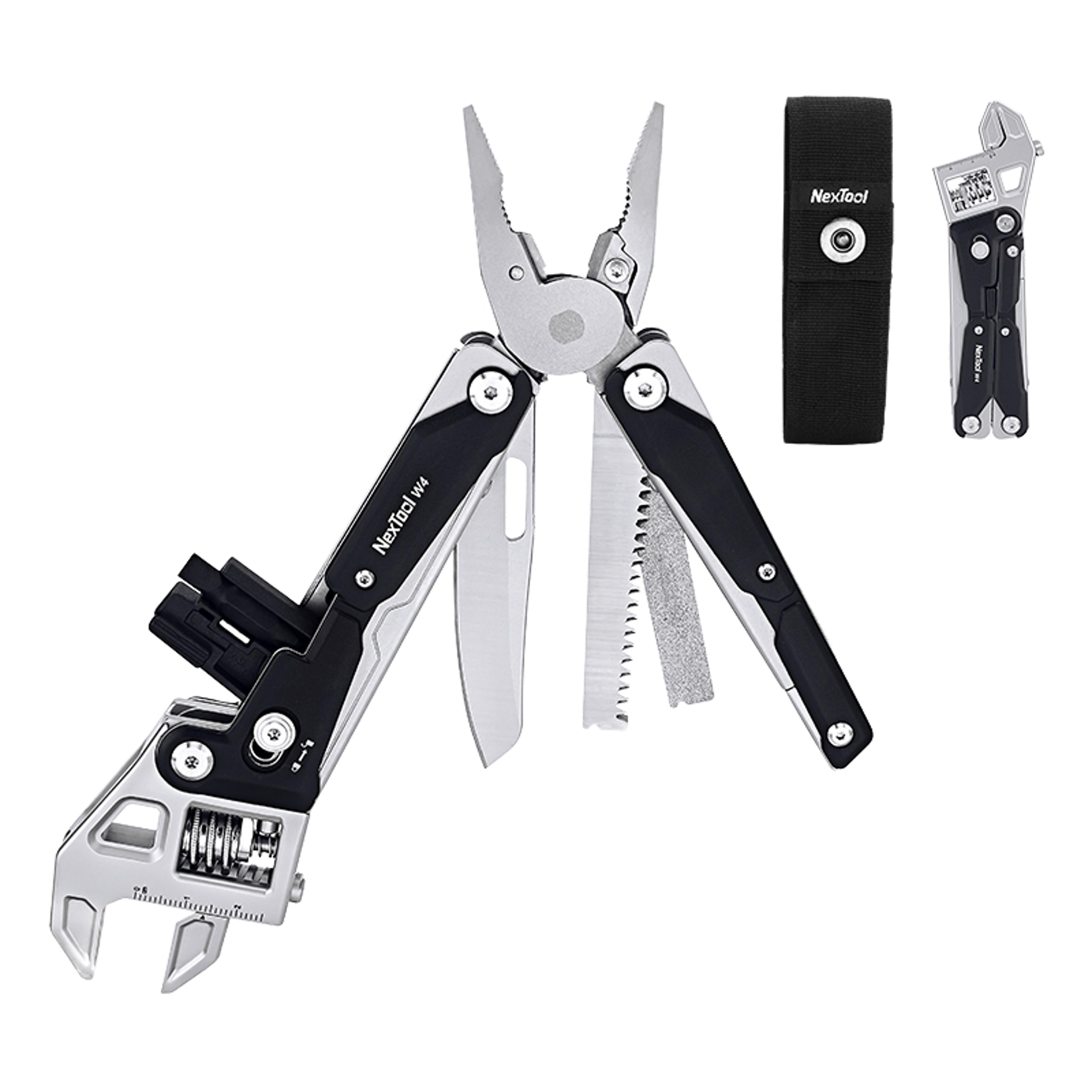 multitool wrench adjustable wrench, pliers, folding knife & screwdriver, ultimate hand tools for woodworking & diy