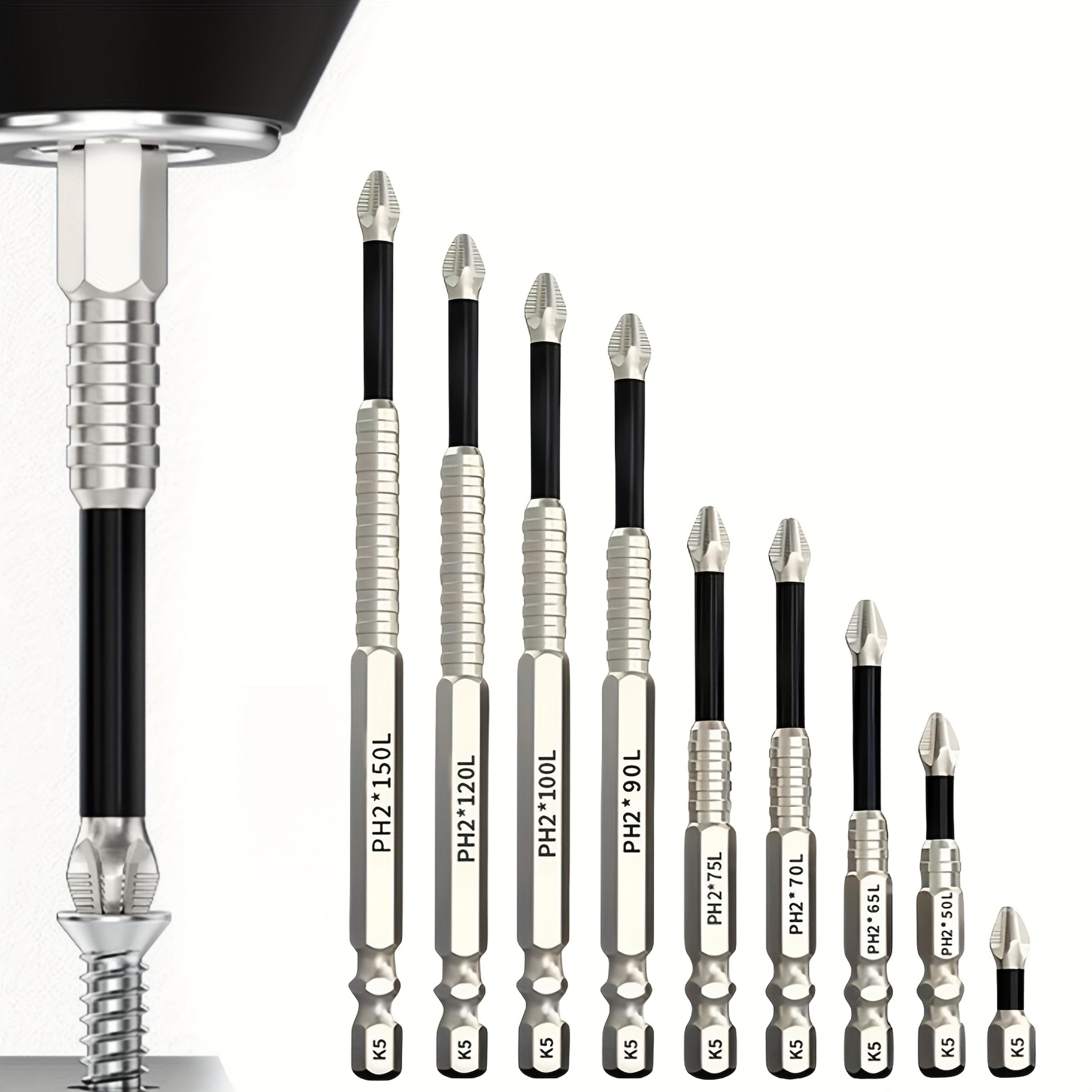non slip magnetic cross head drill bit for electric screwdrivers high hardness, strong grip