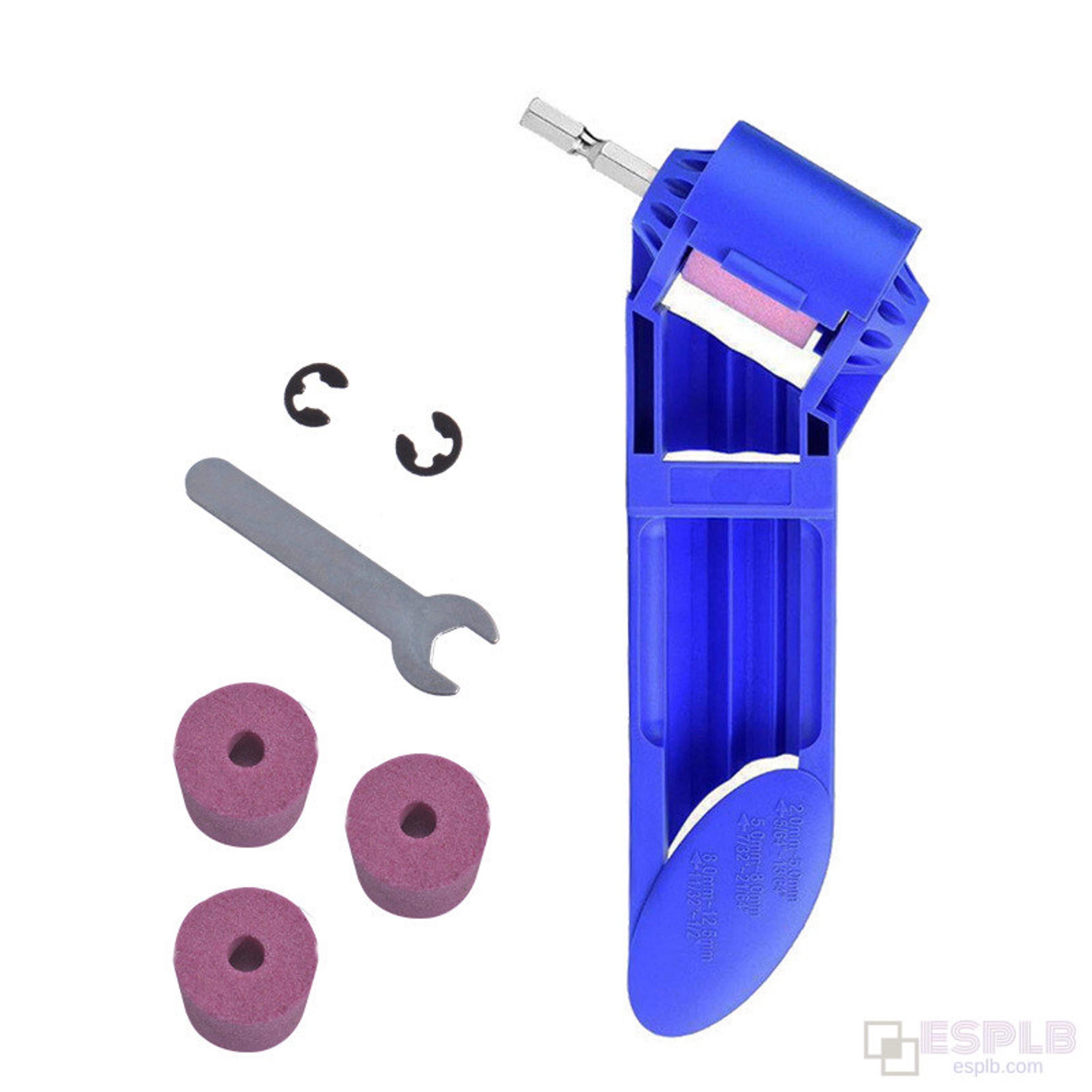 portable drill bit sharpener tool set with corundum grinding wheel for fast & durable drill maintenance