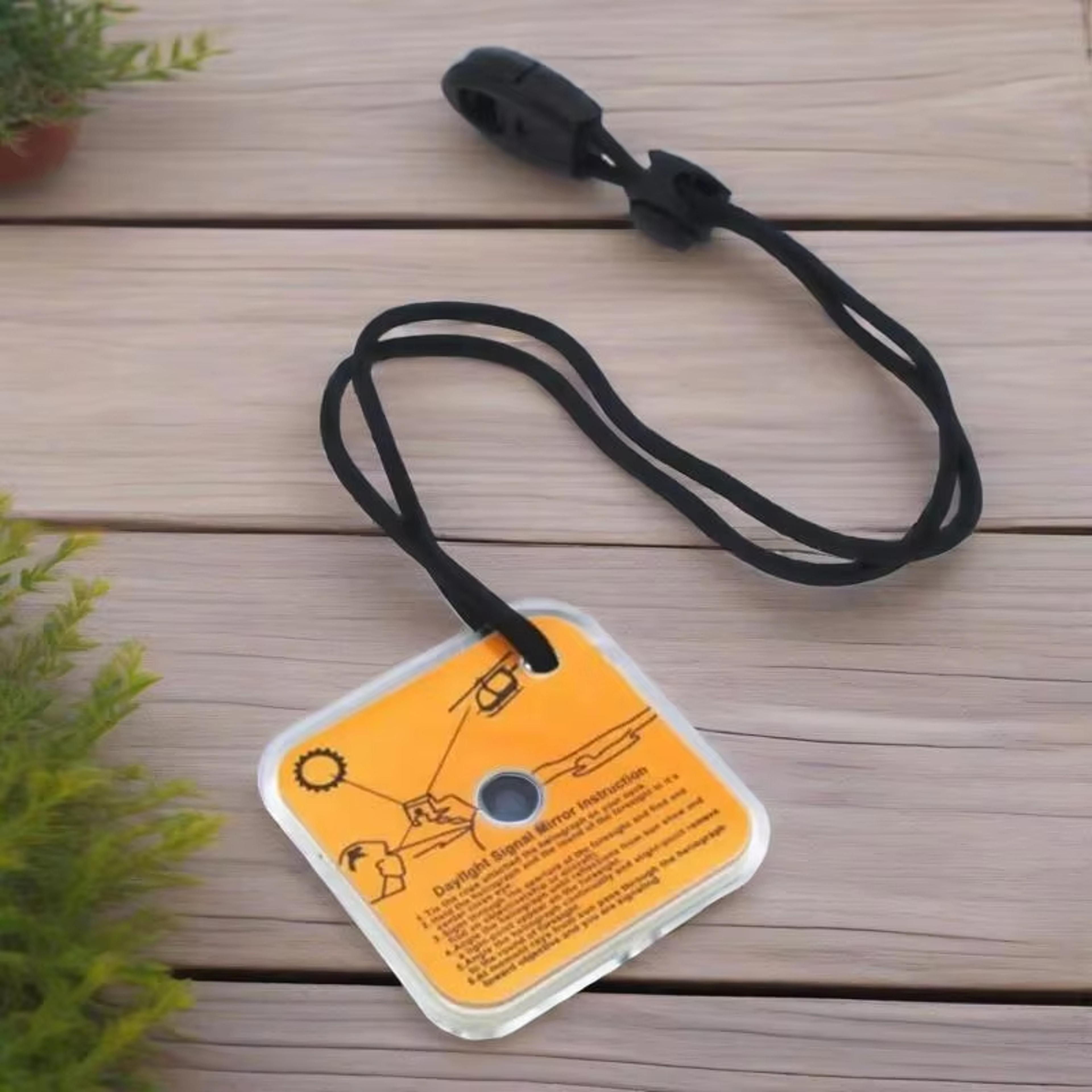 survival signal mirror for hiking & emergencies sunlight reflector for first aid & sos