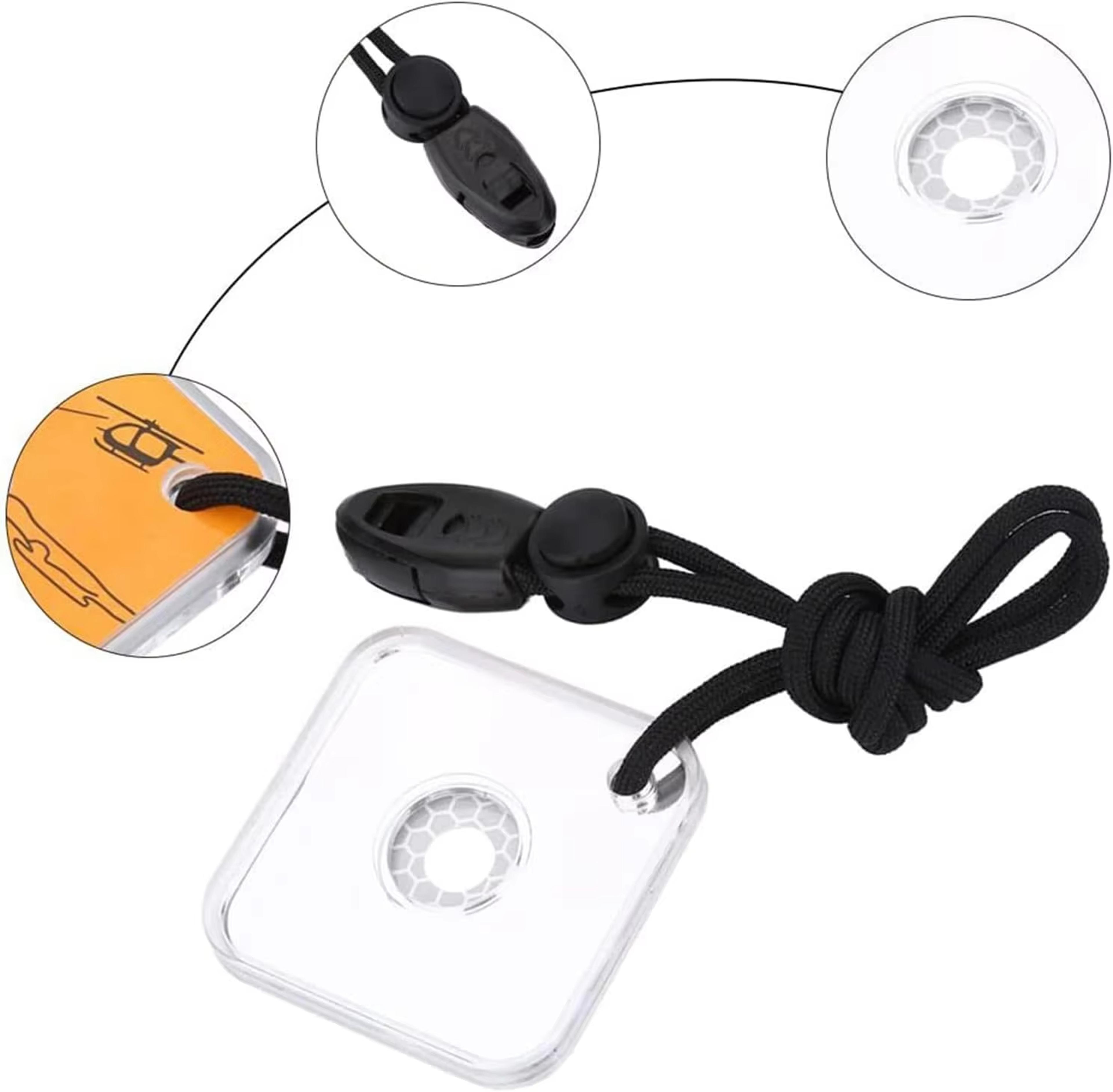 survival signal mirror for outdoor emergency reflector for hiking, camping, first aid, and marine use