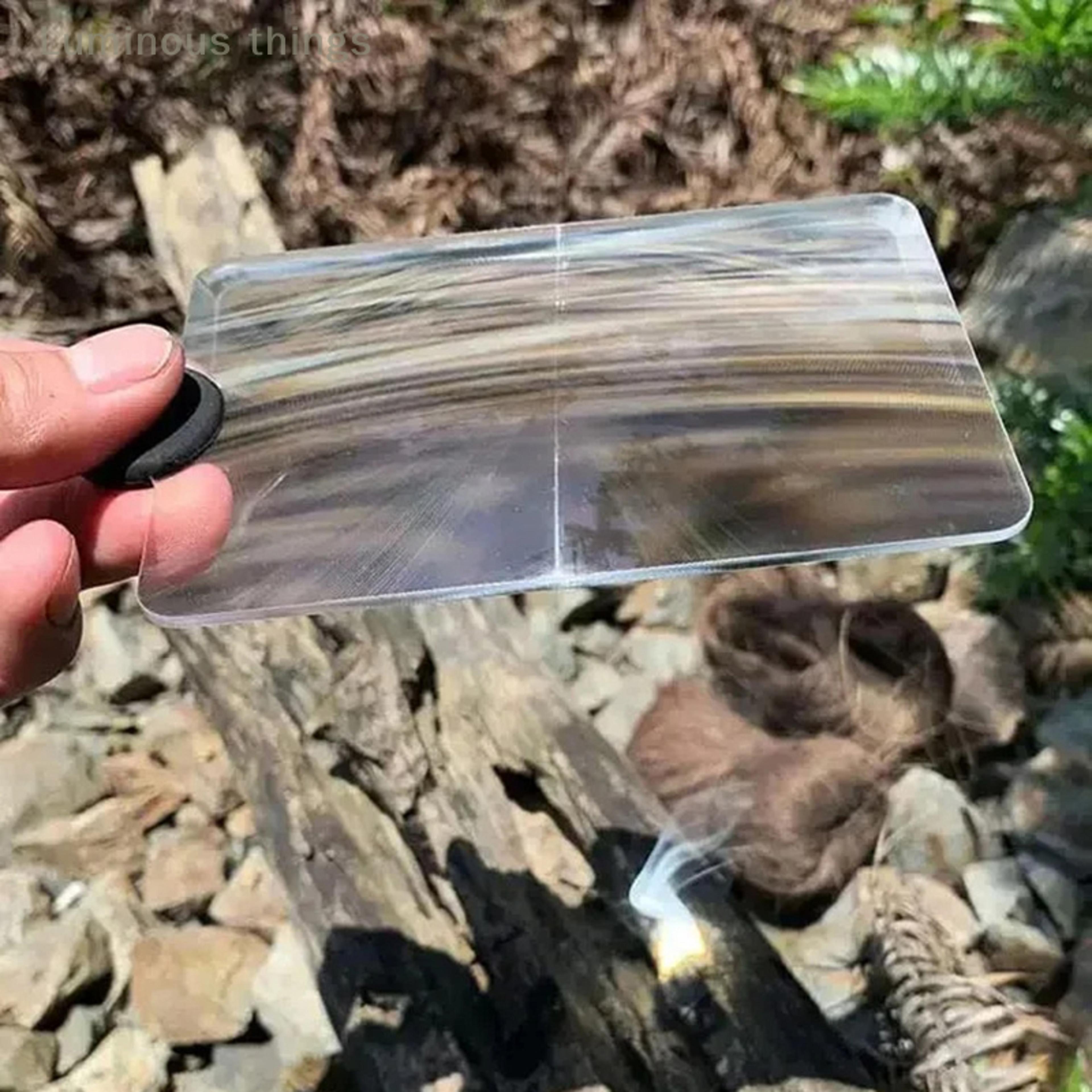 magnifying glass solar fire starter tool portable outdoor survival multitool for picnic and camping