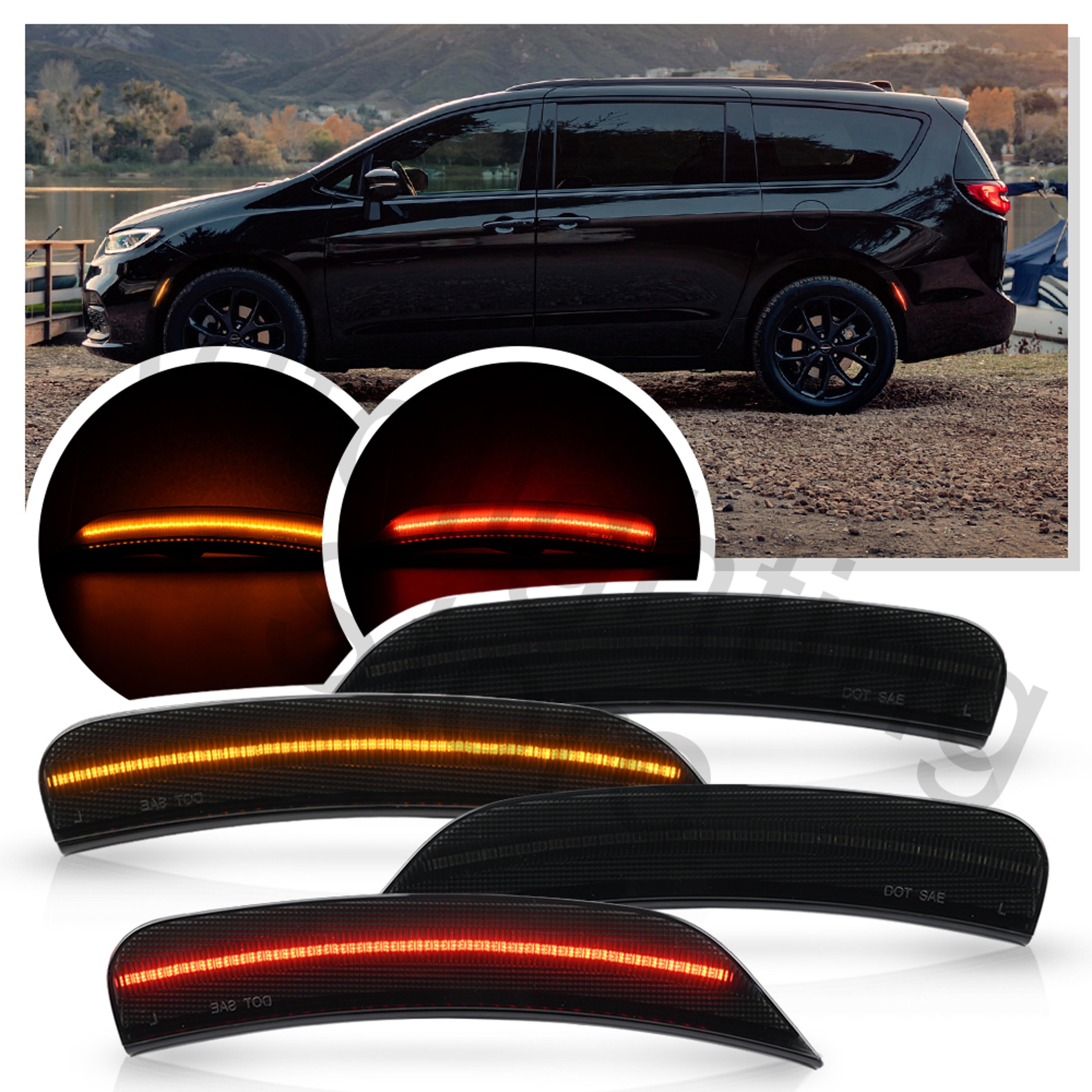 led front & rear side marker light amber & red, waterproof, plug and play