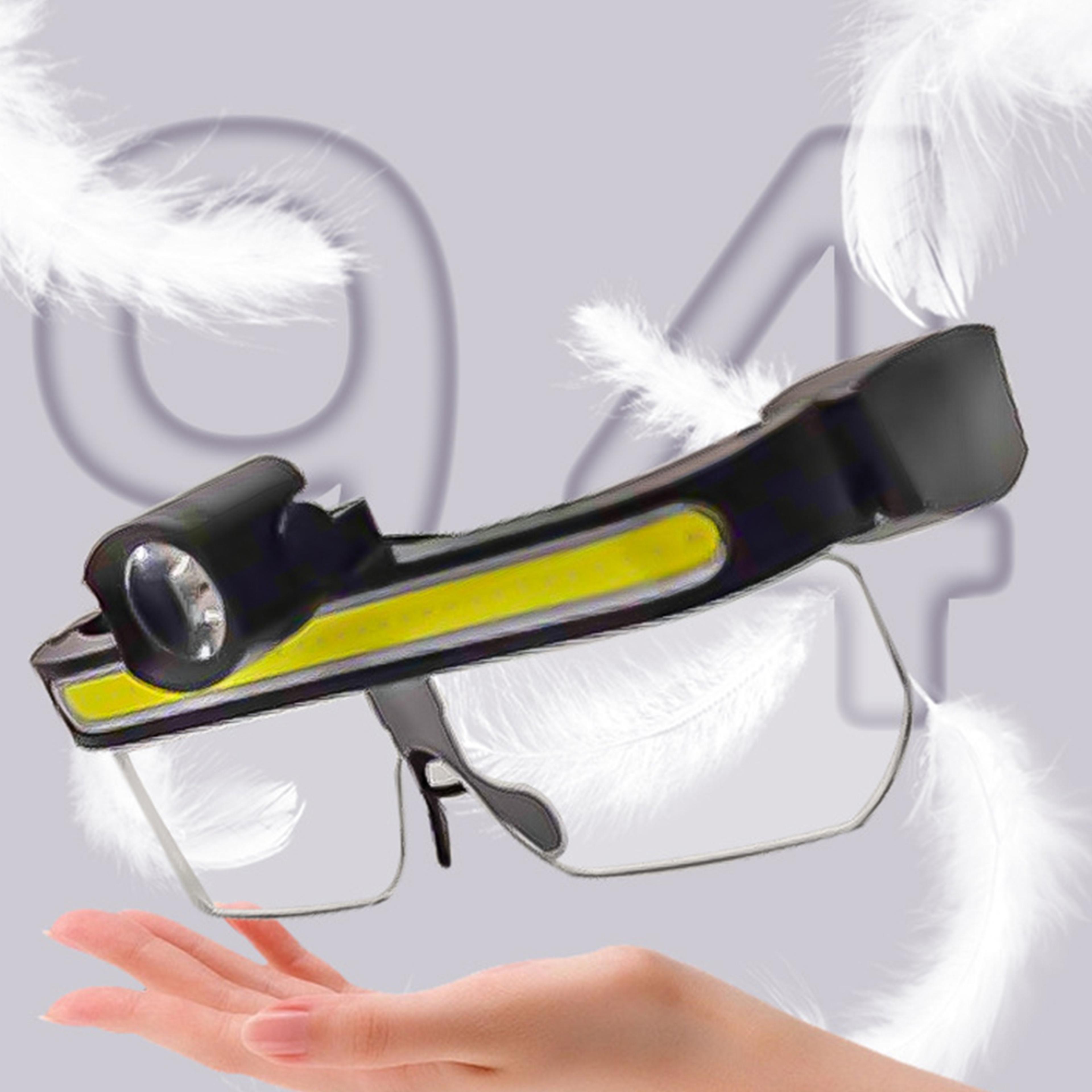 led glasses lamp with usb charging multifunctional floodlight & night vision headlamp for cycling, fishing, and outdoor