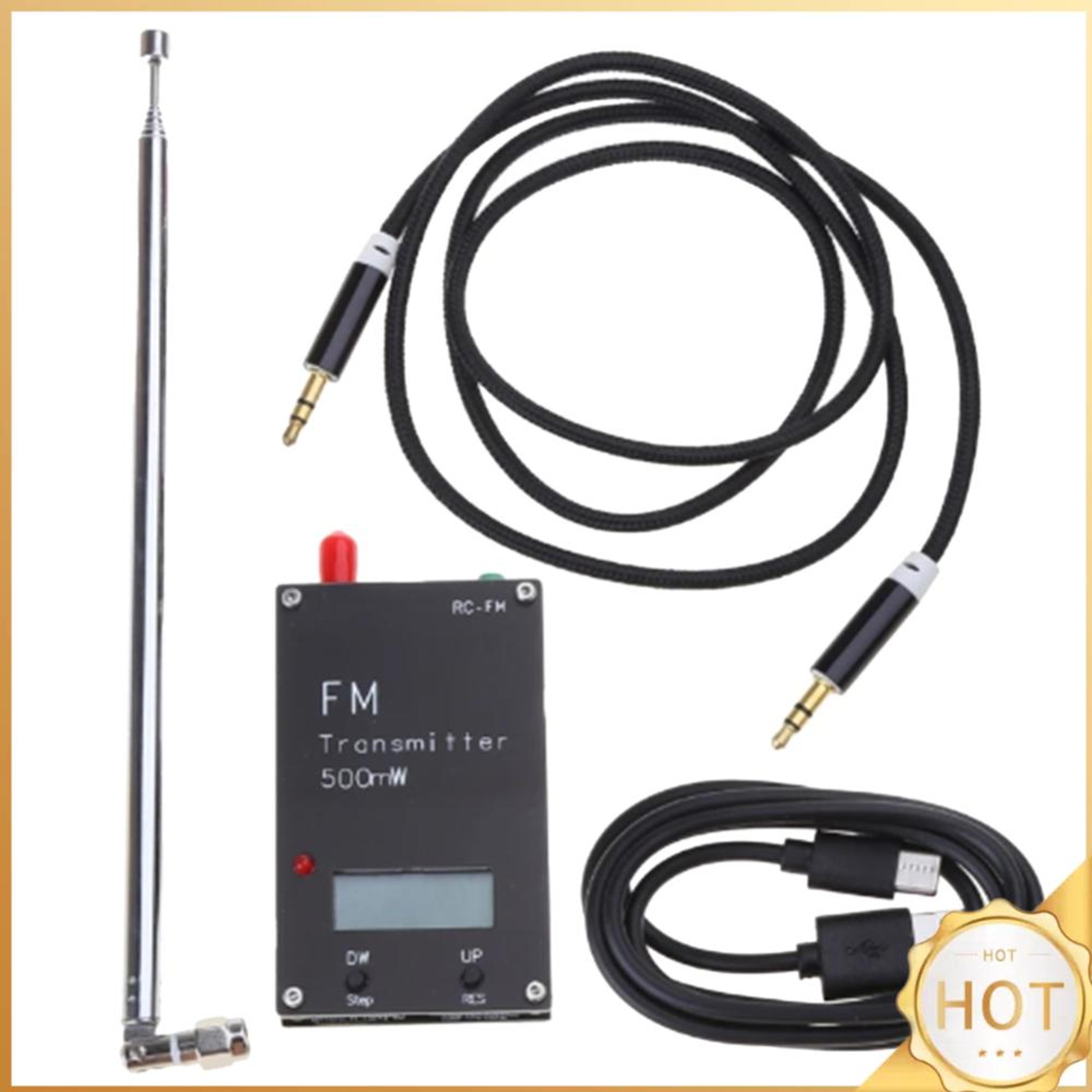 fm transmitter radio station receiver with lcd display wide range