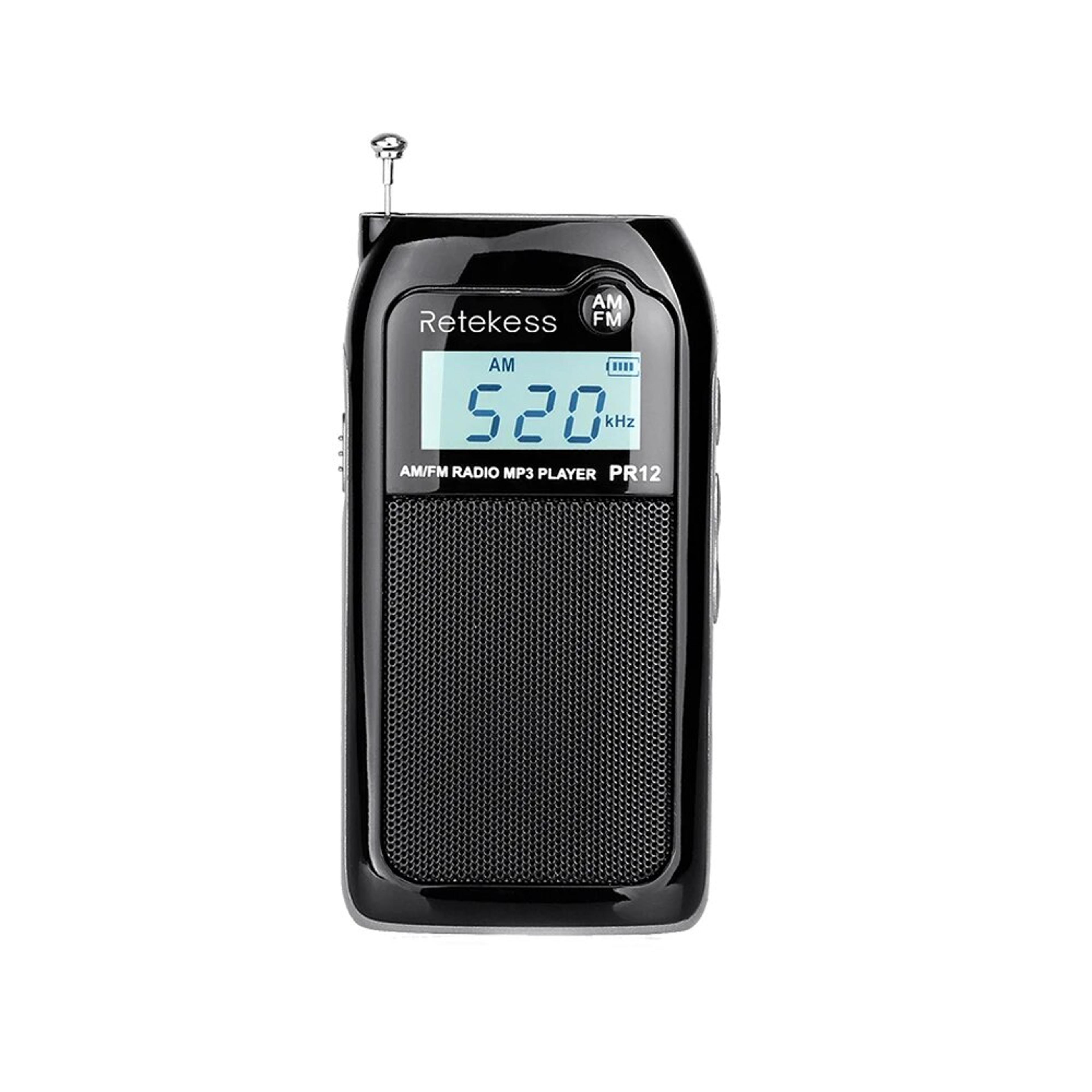 premium portable fm am radio with digital stereo mini pocket radio for elderly & travel