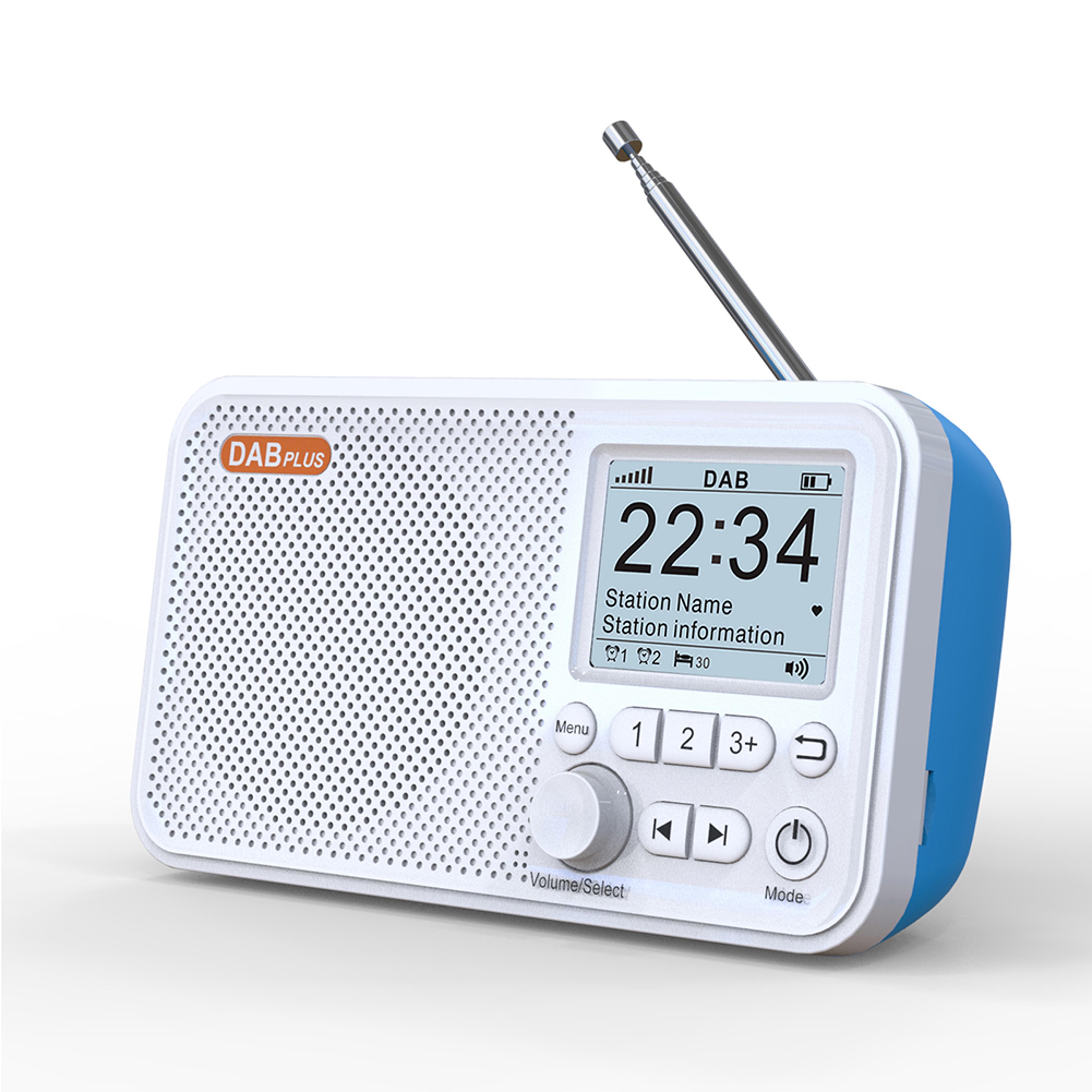 dab+ fm digital radio rechargeable led speaker portable music player with handsfree bluetooth & playback