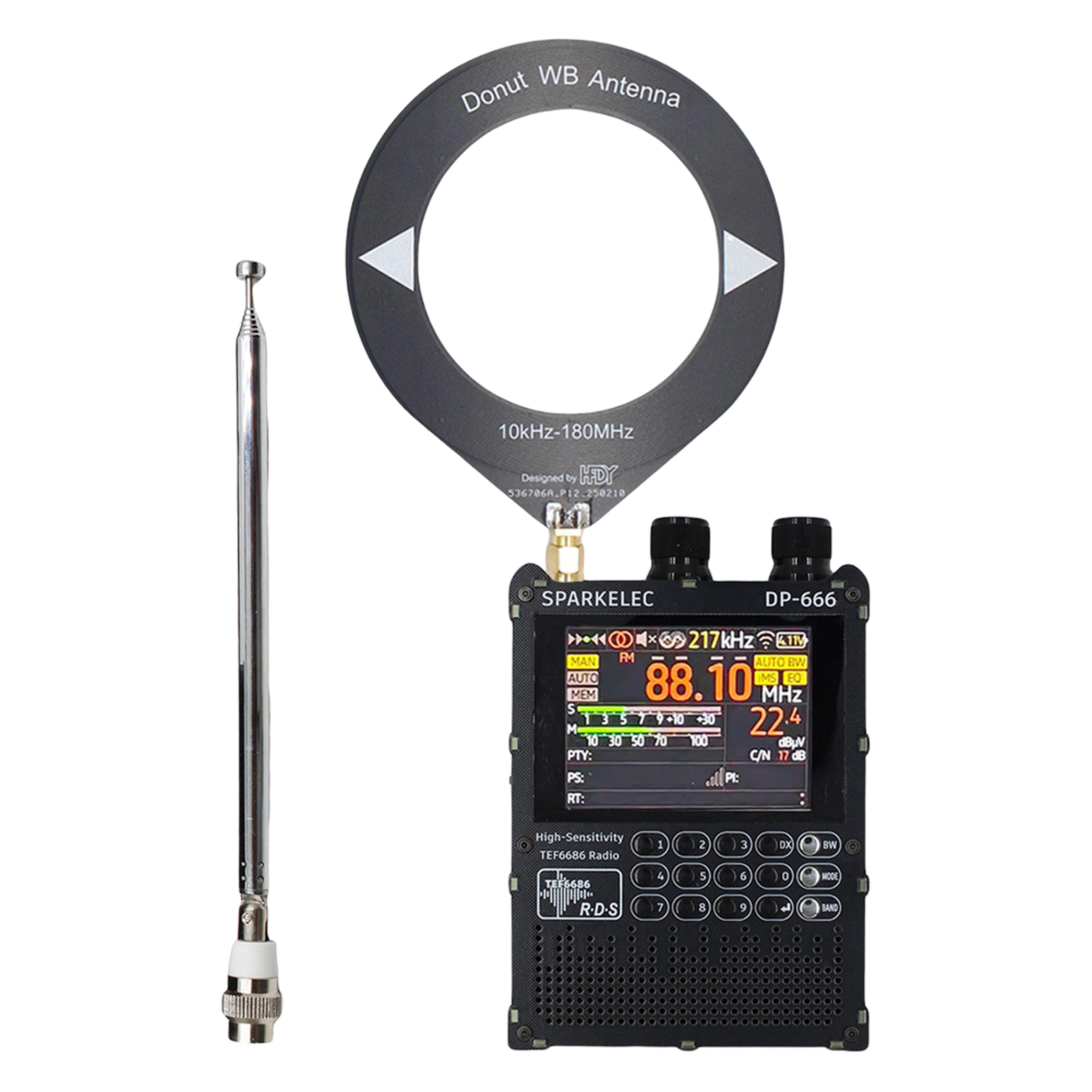 portable full band shortwave radio receiver with lcd display & high sensitivity tuner