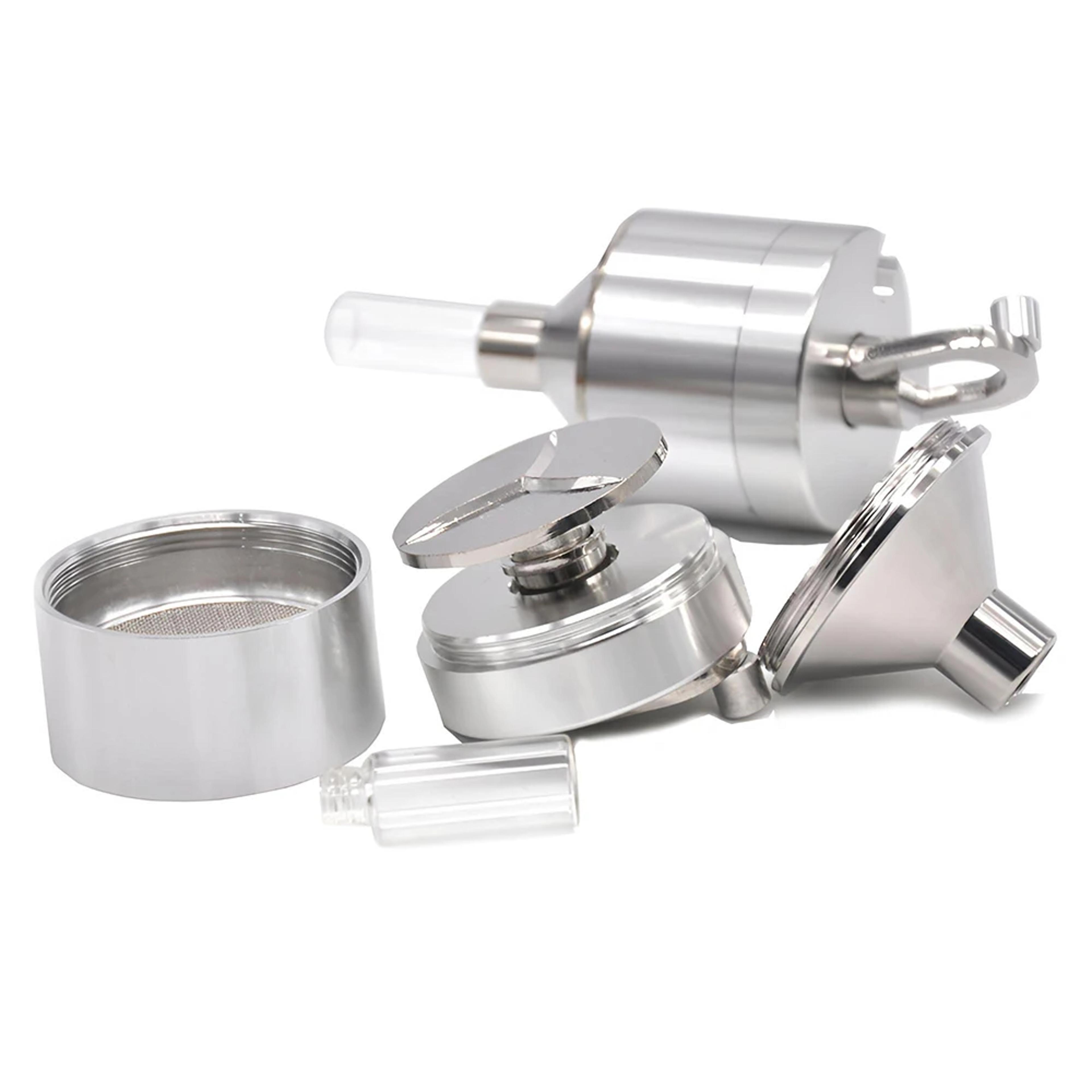 precision manual metal powder mill & ultra fine spice grinder funnel
