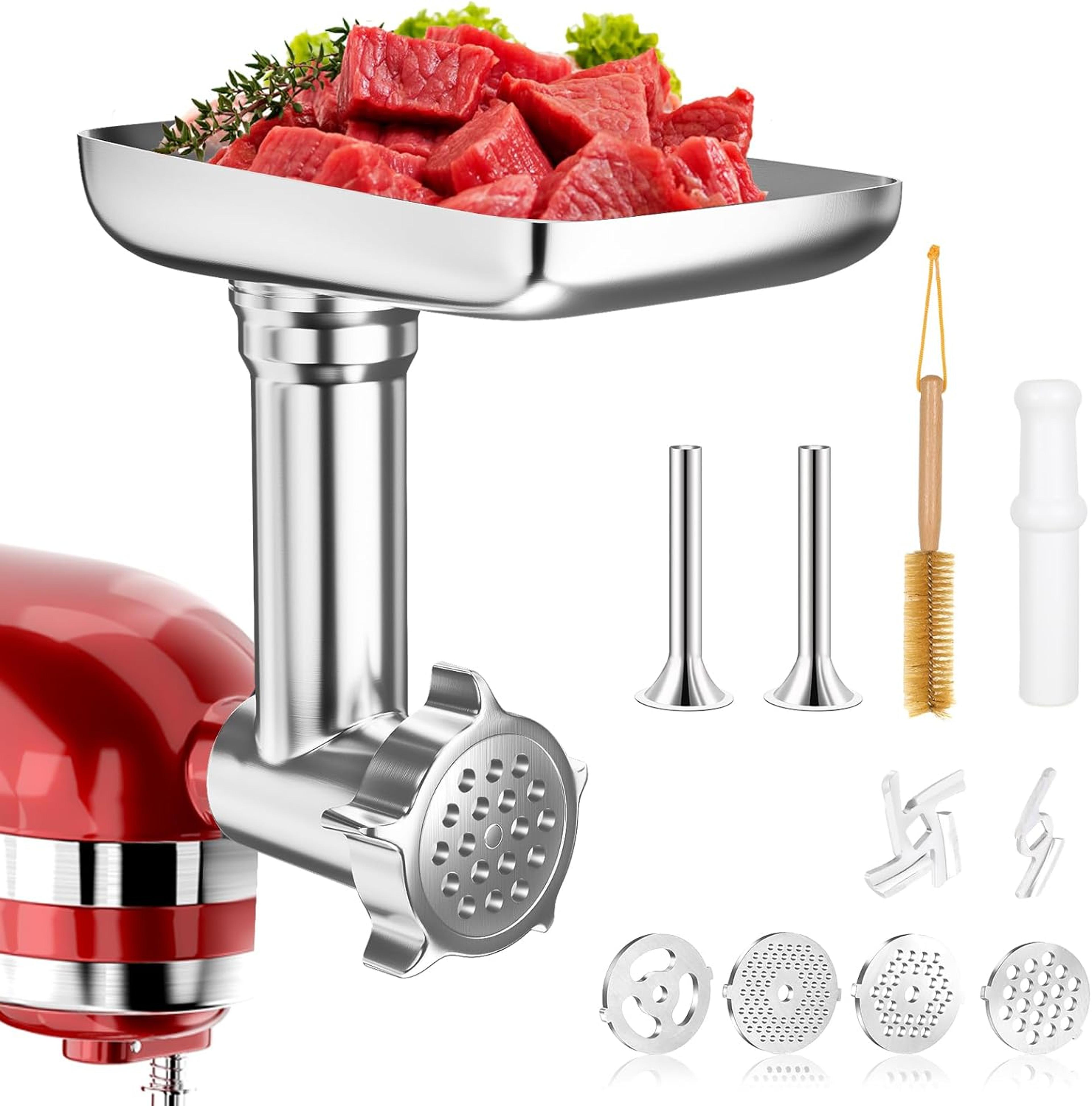 premium metal meat grinder attachment for kitchenaid stand mixers all in one food processor & sausage stuffer