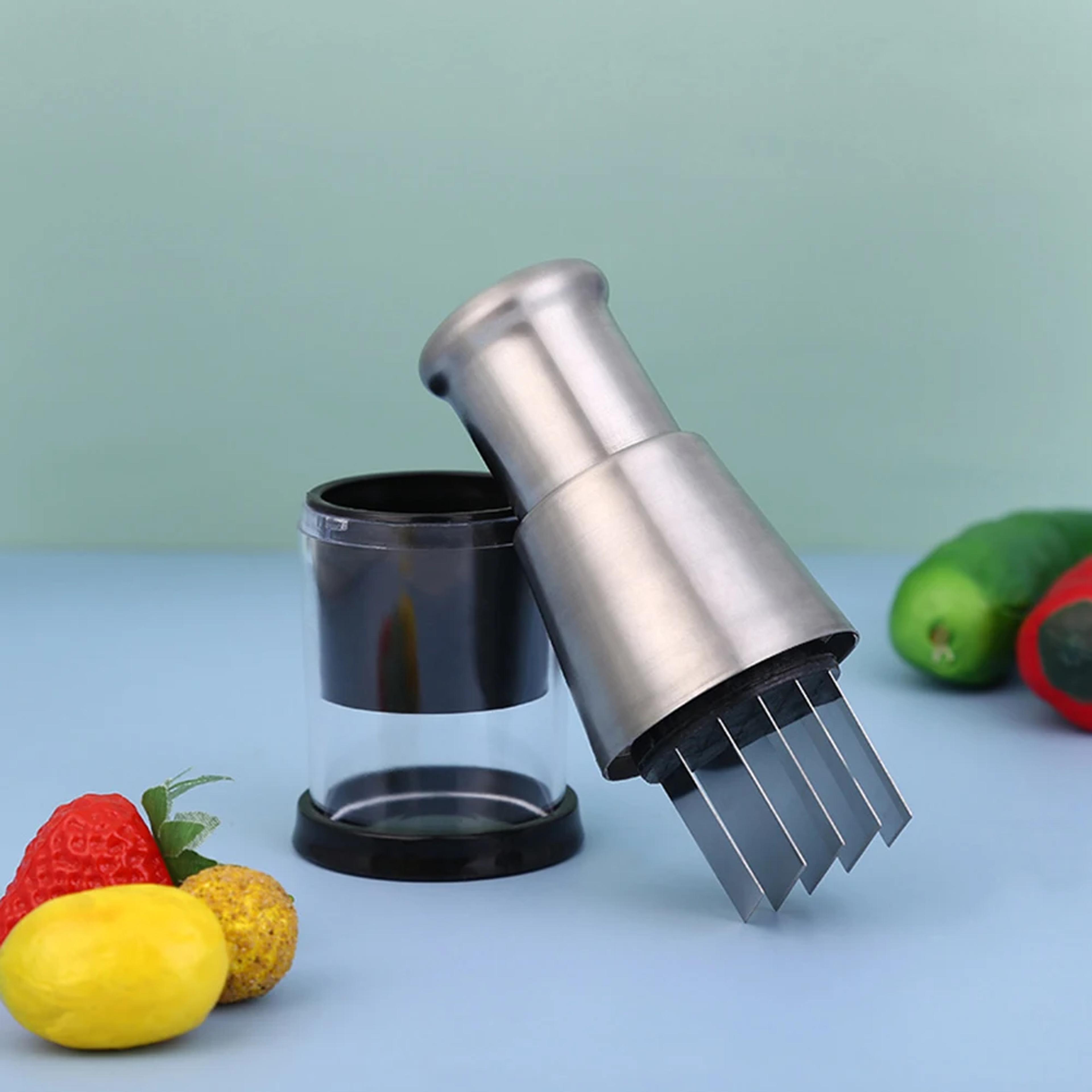 stainless steel garlic chopper manual vegetable mincer tool for quick kitchen prep