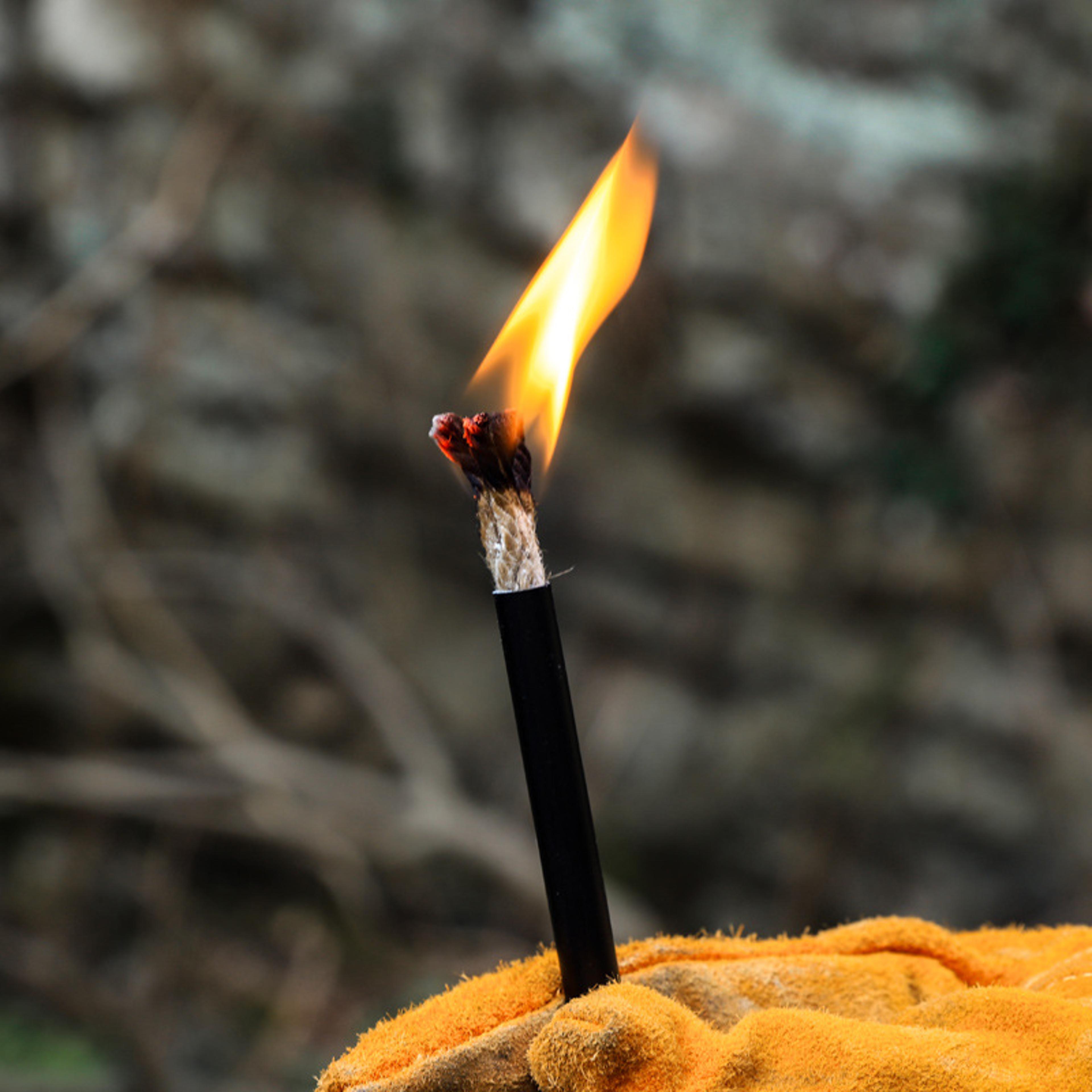 vintage camping tinder tube fire starter with waxed jute rope durable camping fire starter rope & survival tinder cord
