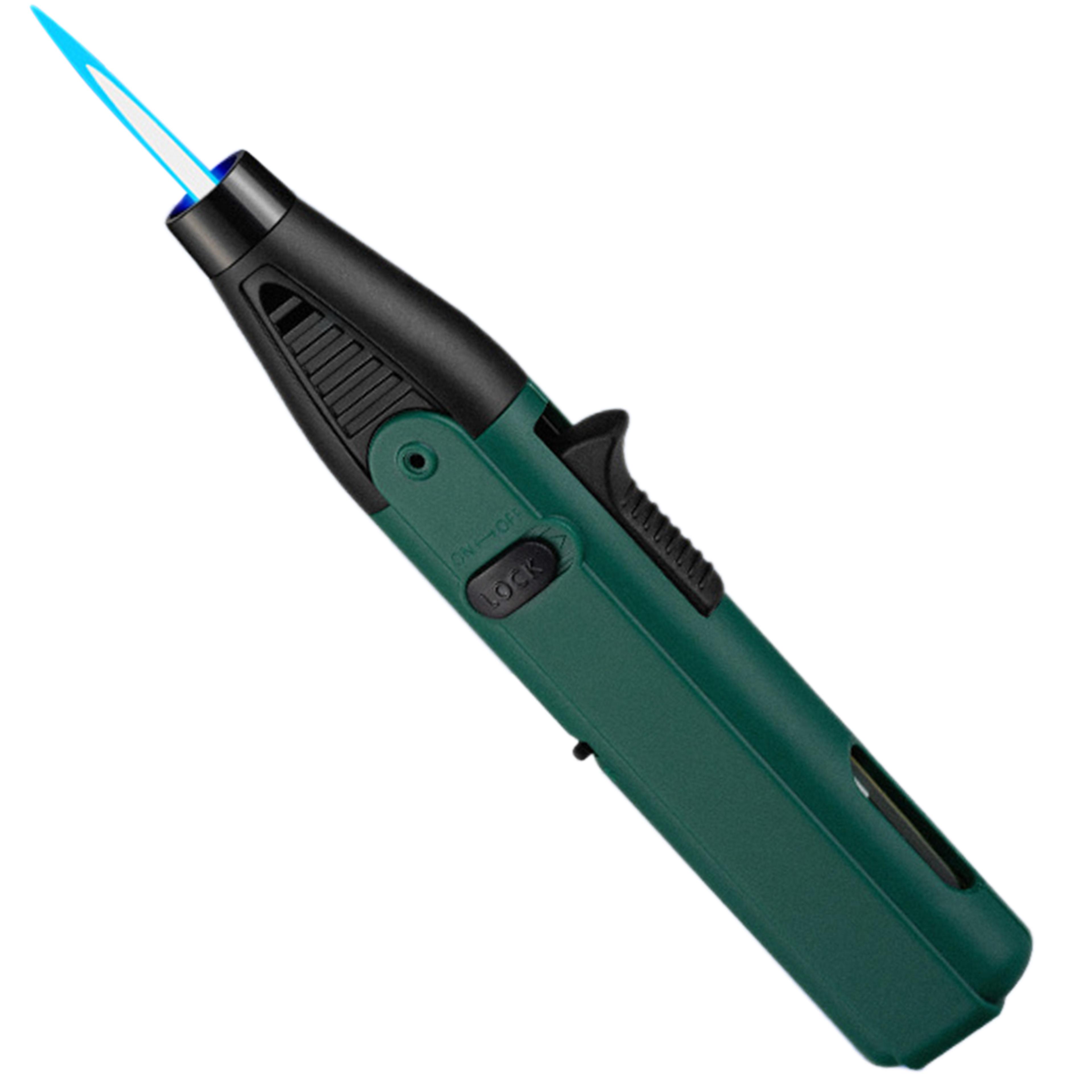 all purpose windproof torch lighter high power butane gas ignition tool for bbq, camping & kitchen