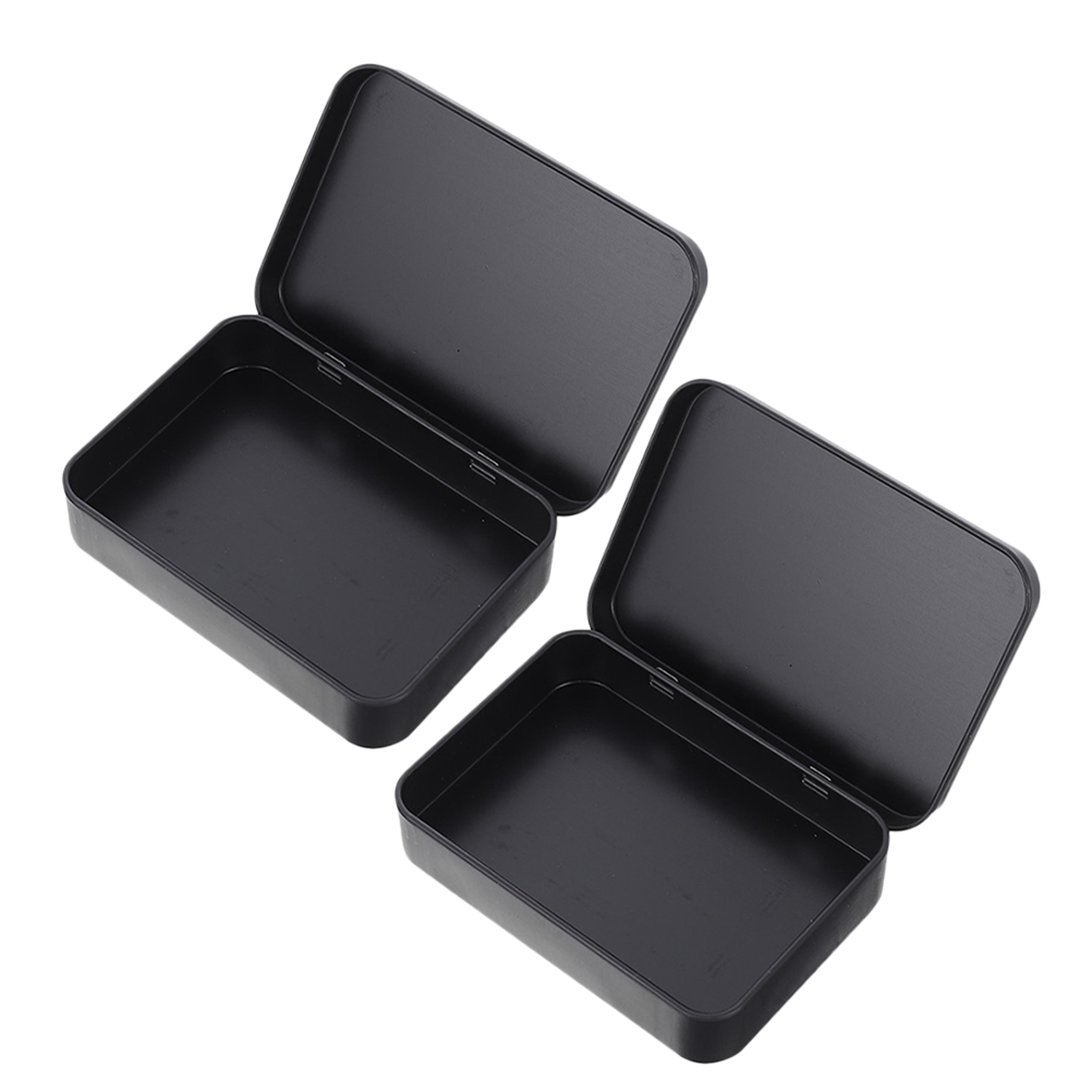 portable metal card storage box for poker & trading cards organizer case