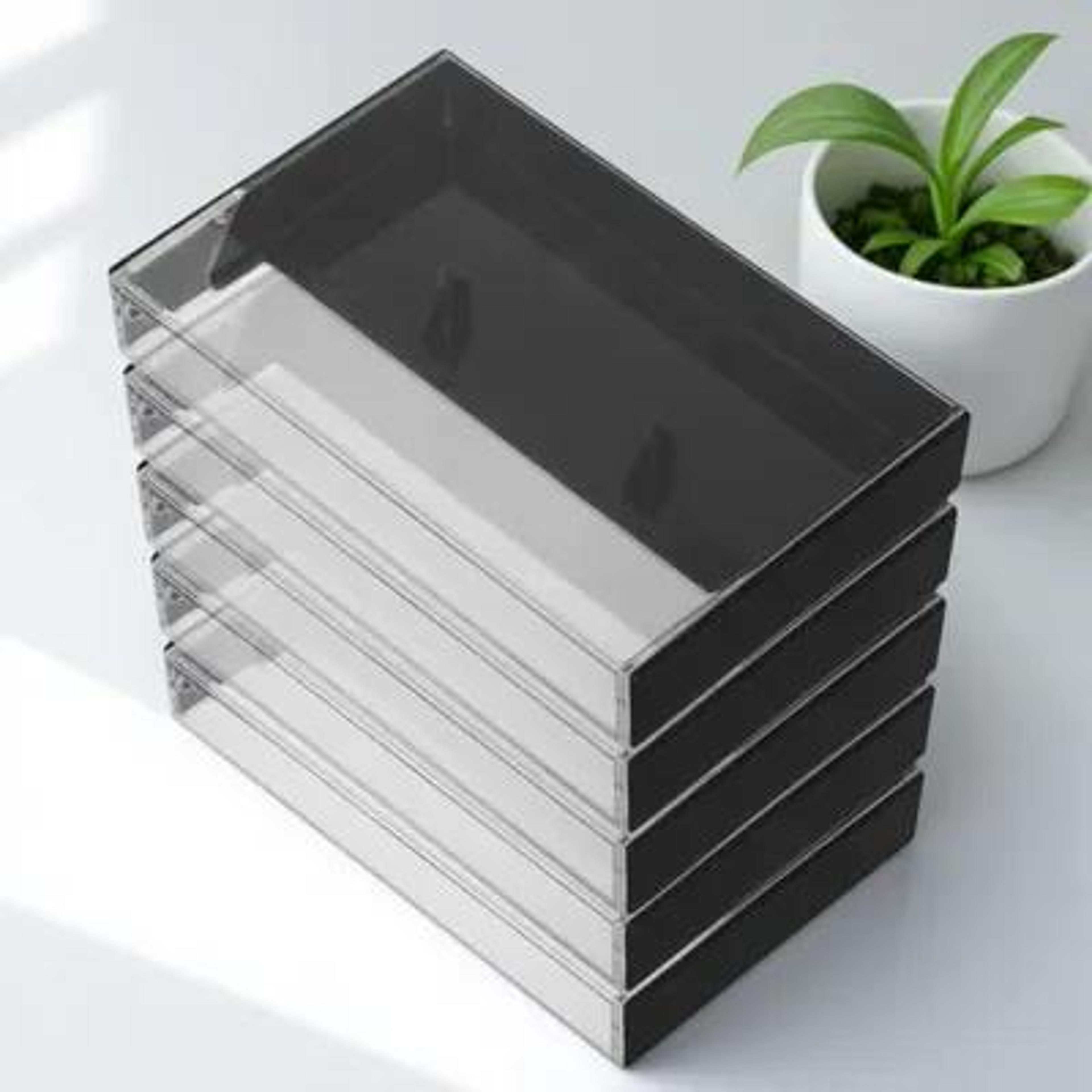 vintage cassette tape storage case clear organizer box for dustproof audio collection