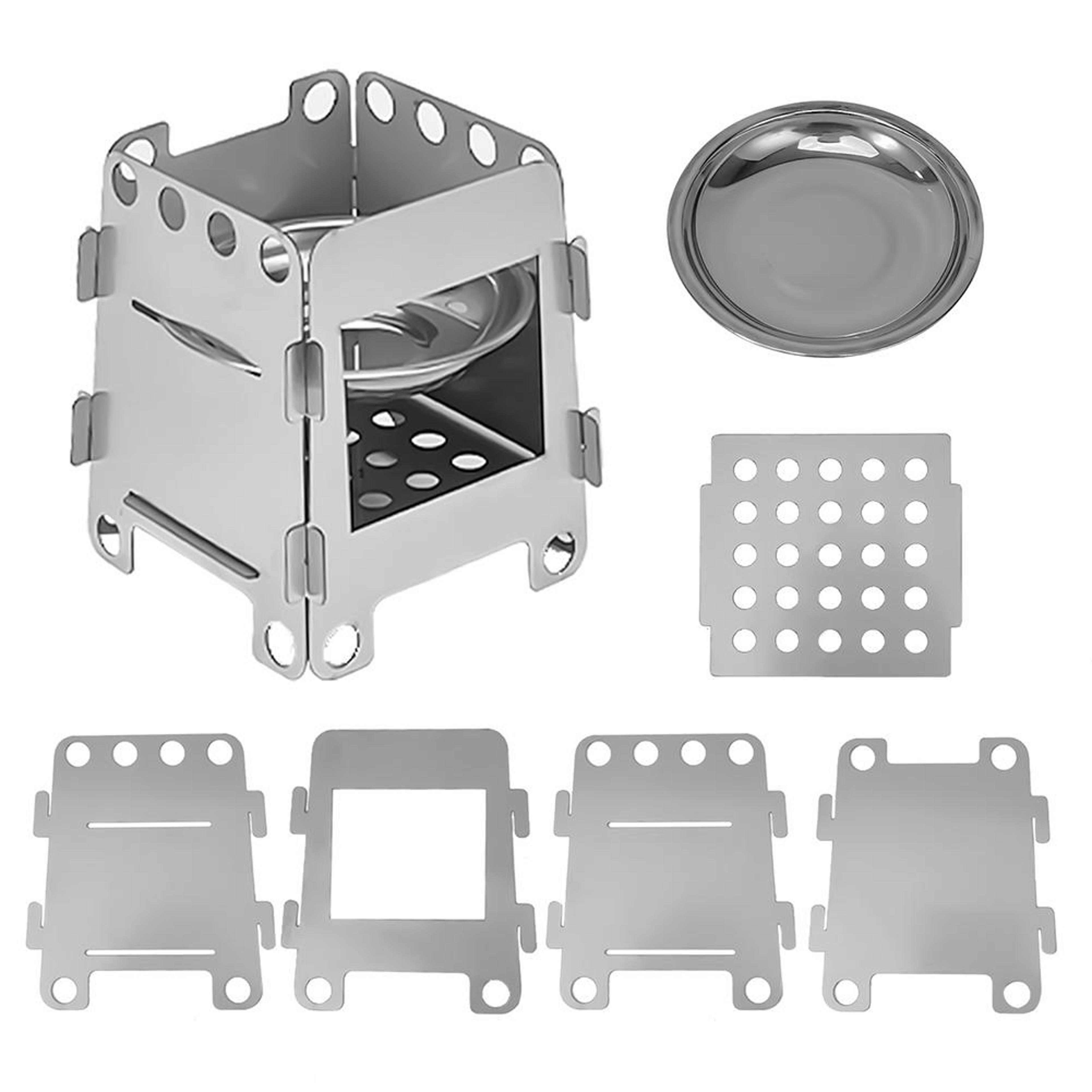 folding wood stove for camping hiking lightweight steel backpacking stove