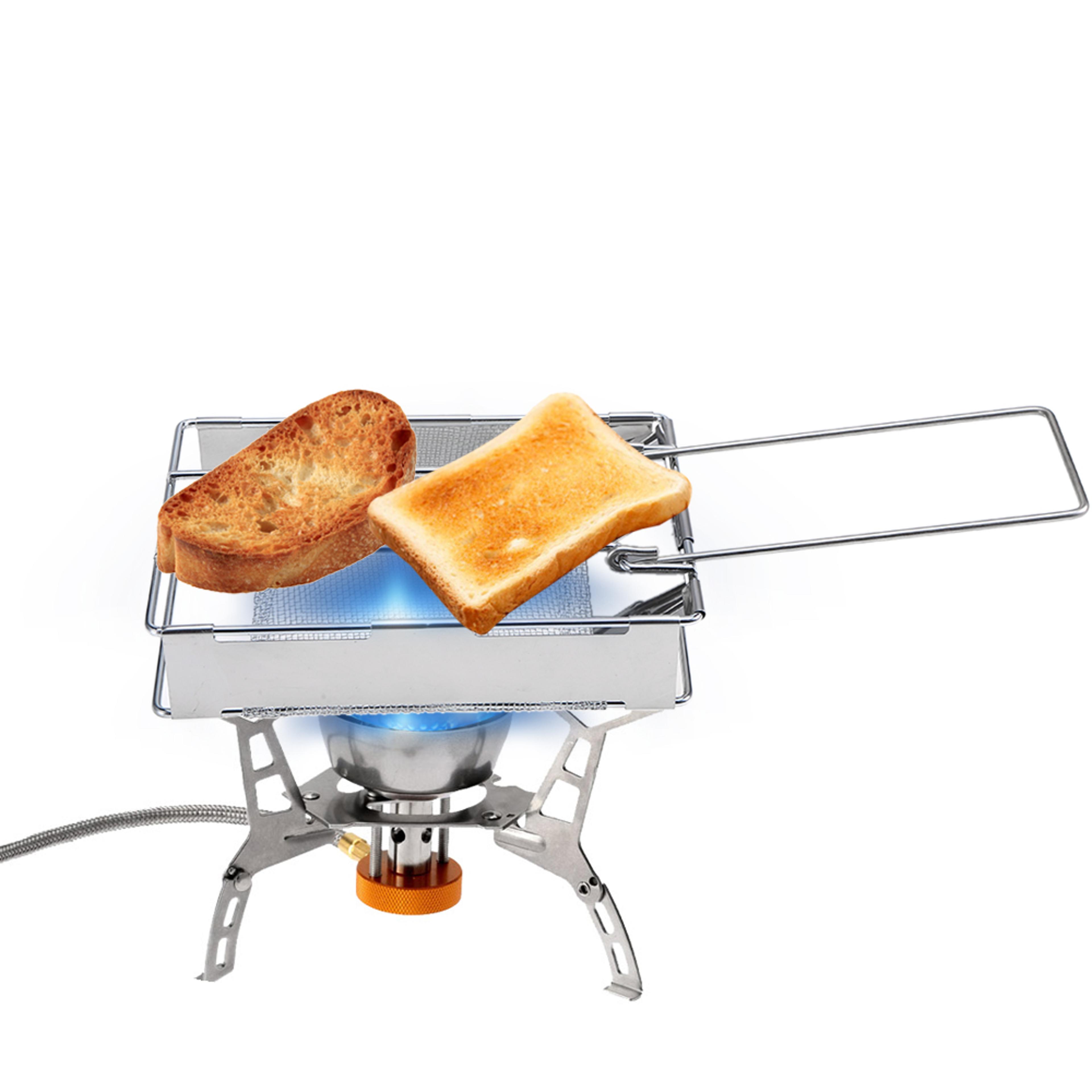 bread toaster foldable stainless steel backpacking grill rack