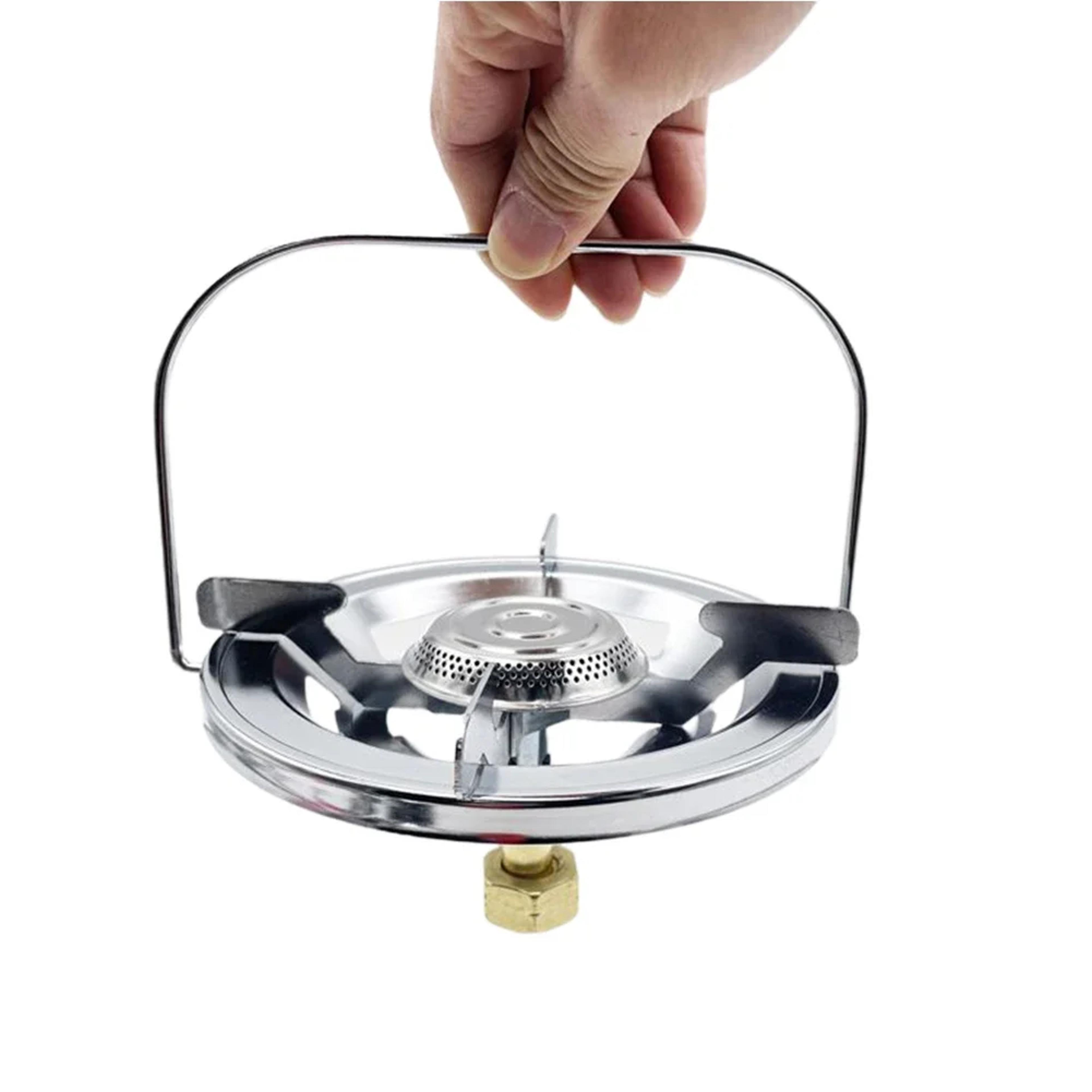 camping gas burner head with handle compact camping stove for outdoor cooking