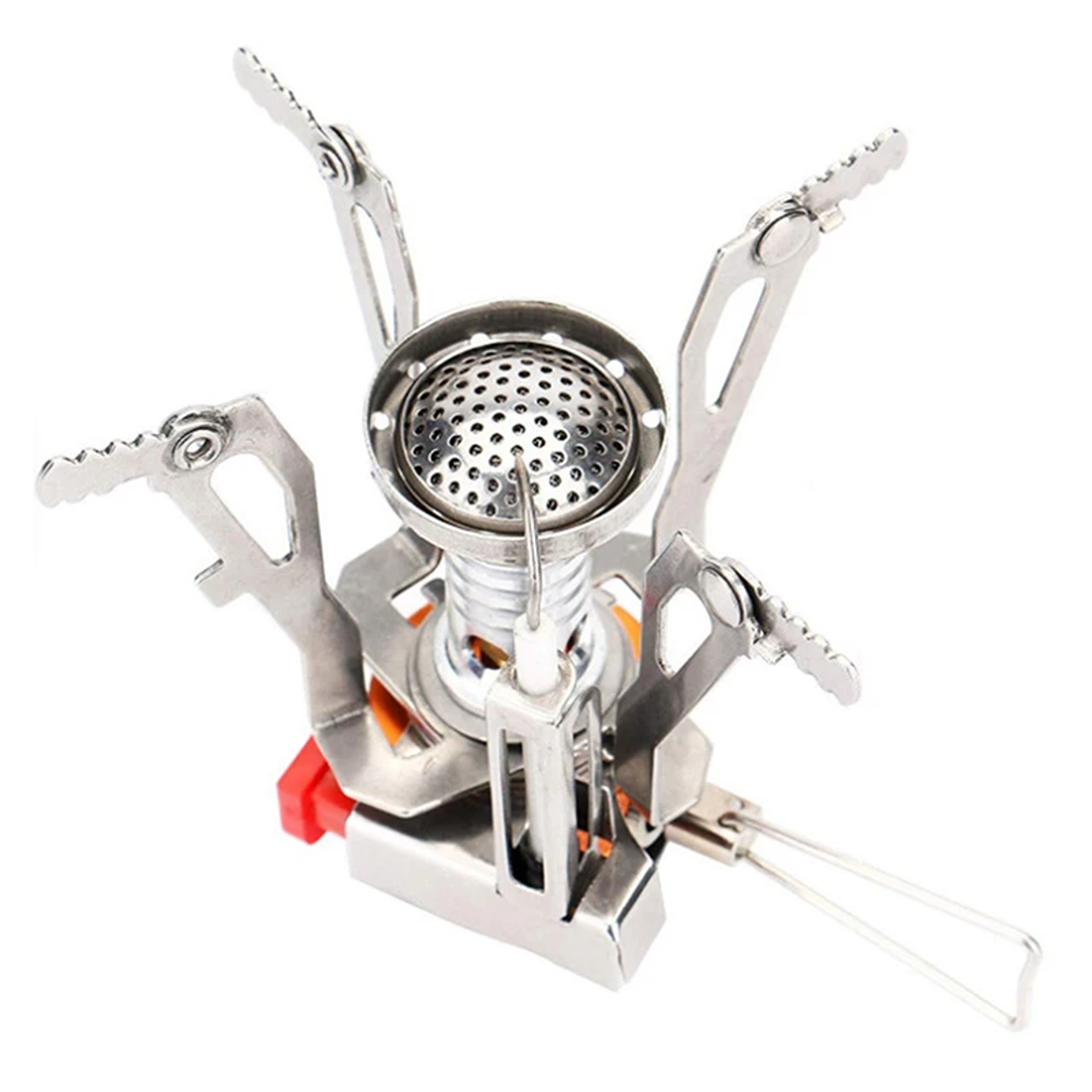 ultra light portable camping stove aluminum alloy gas burner for outdoor cooking & hiking