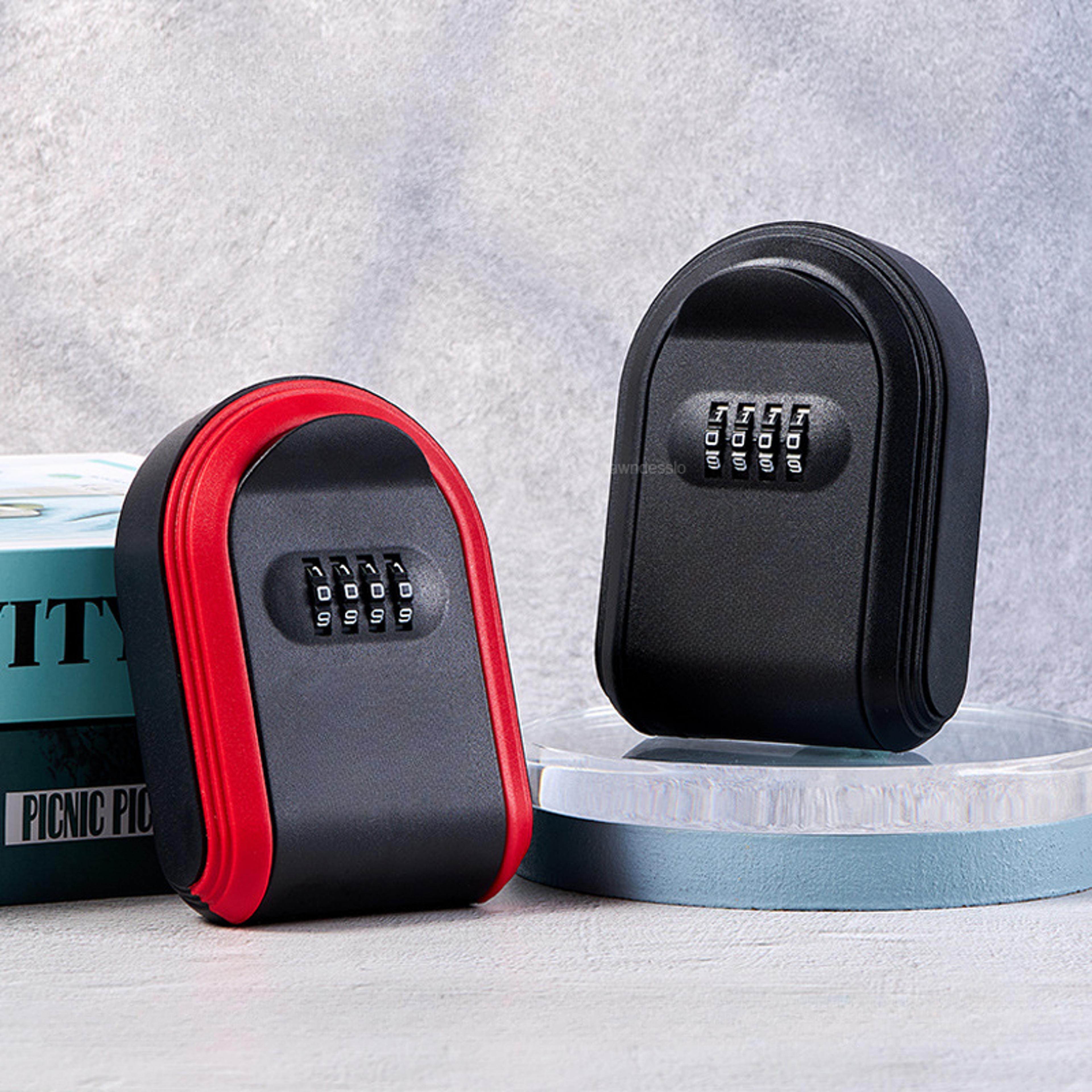 secureguard wall mounted key safe lock box with digit combination for indoor outdoor key storage