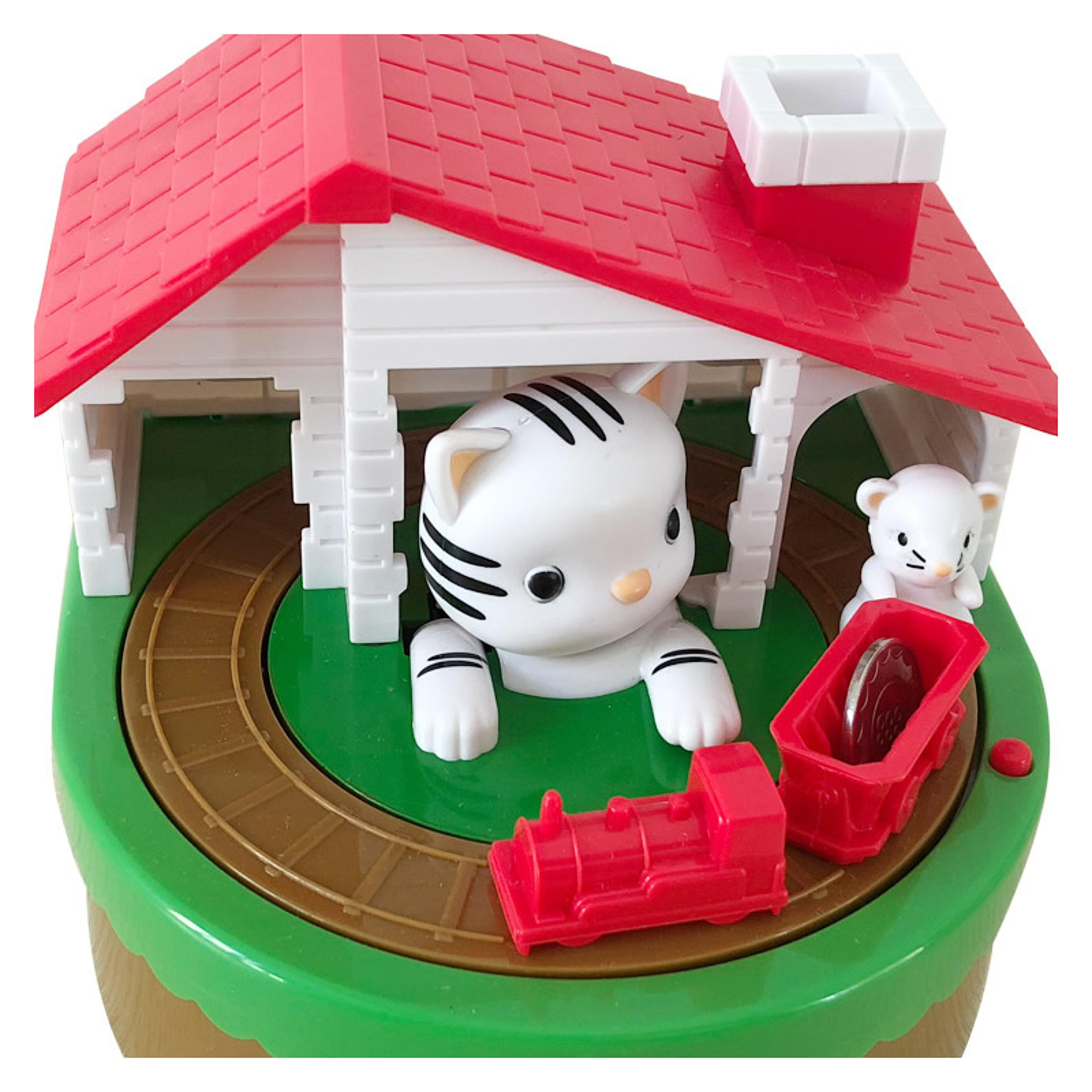 interactive cat coin bank automatic coin saving toy for kids