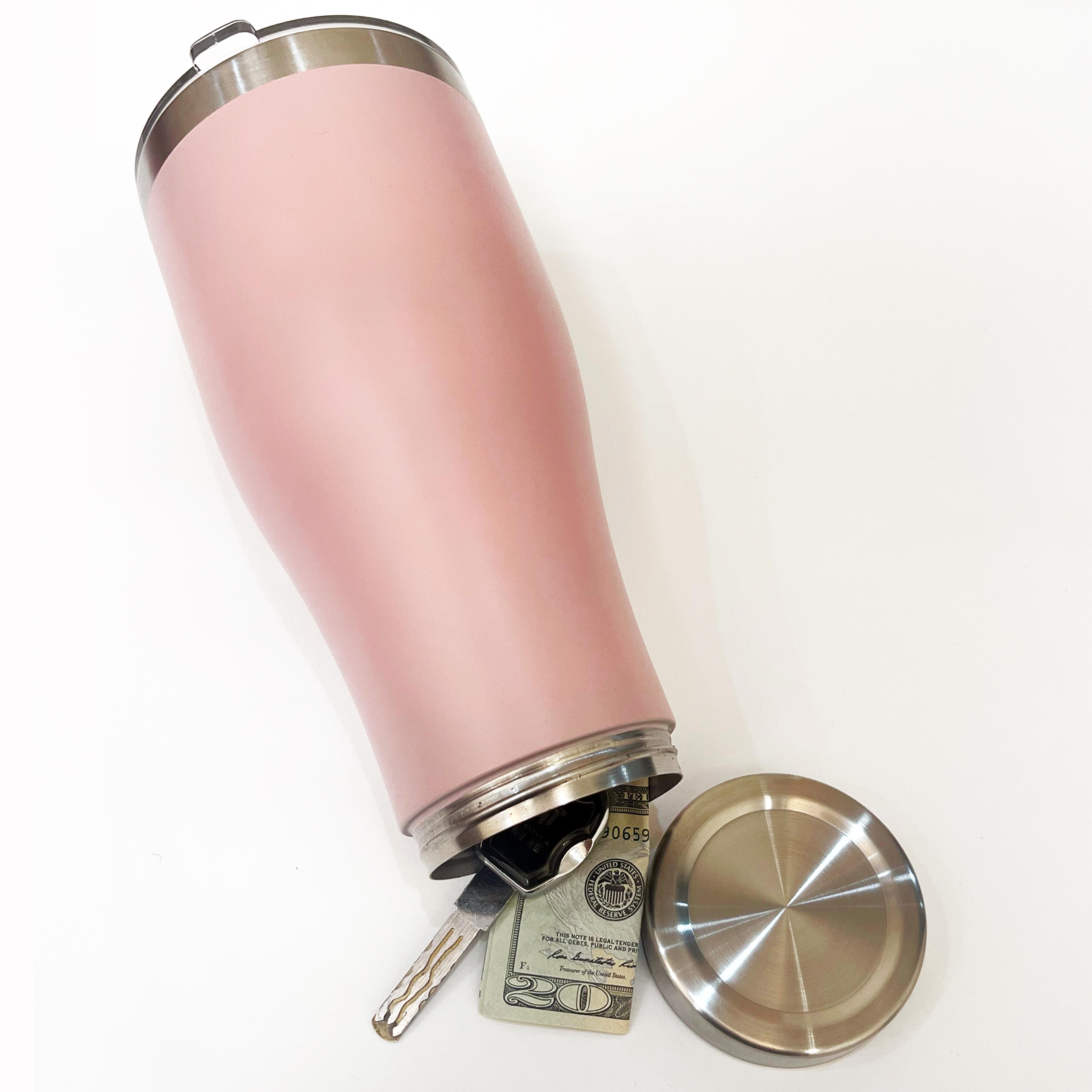 diversion safe tumbler with hidden compartment stainless steel secret stash coffee mug