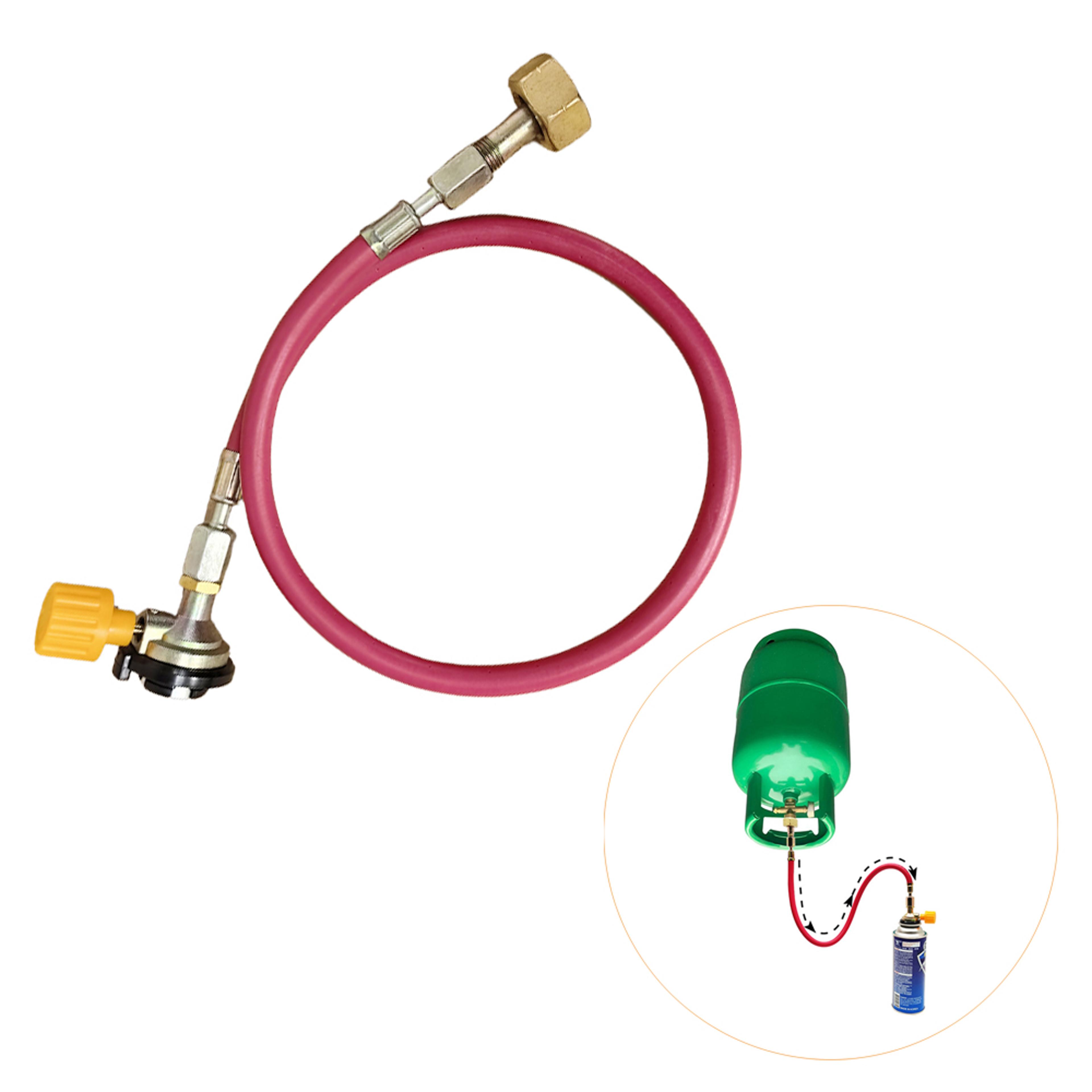leakproof butane gas refill adapter for cassette cylinders portable gas filling valve connector