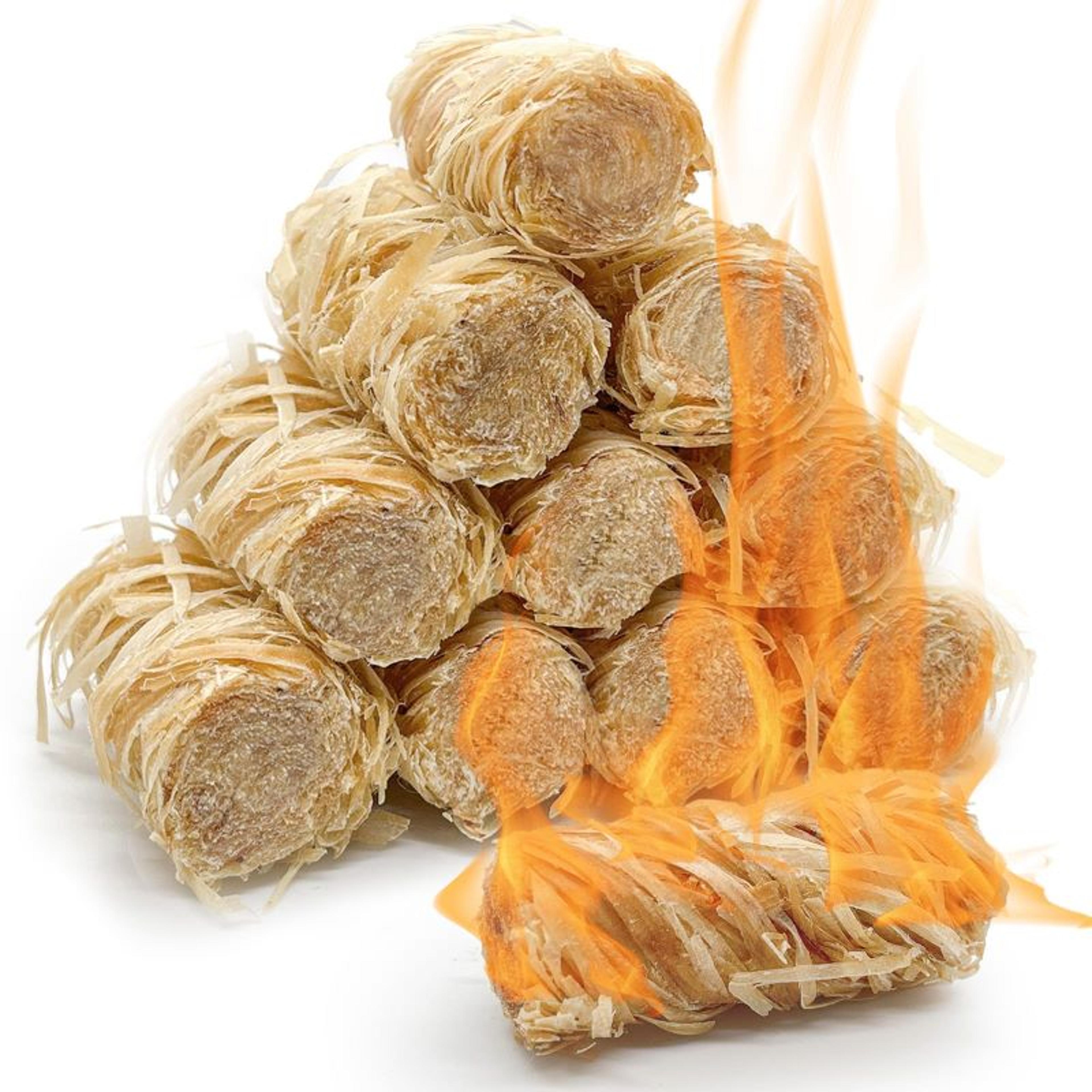 natural fire starter for fireplace, campfire & grill charcoal