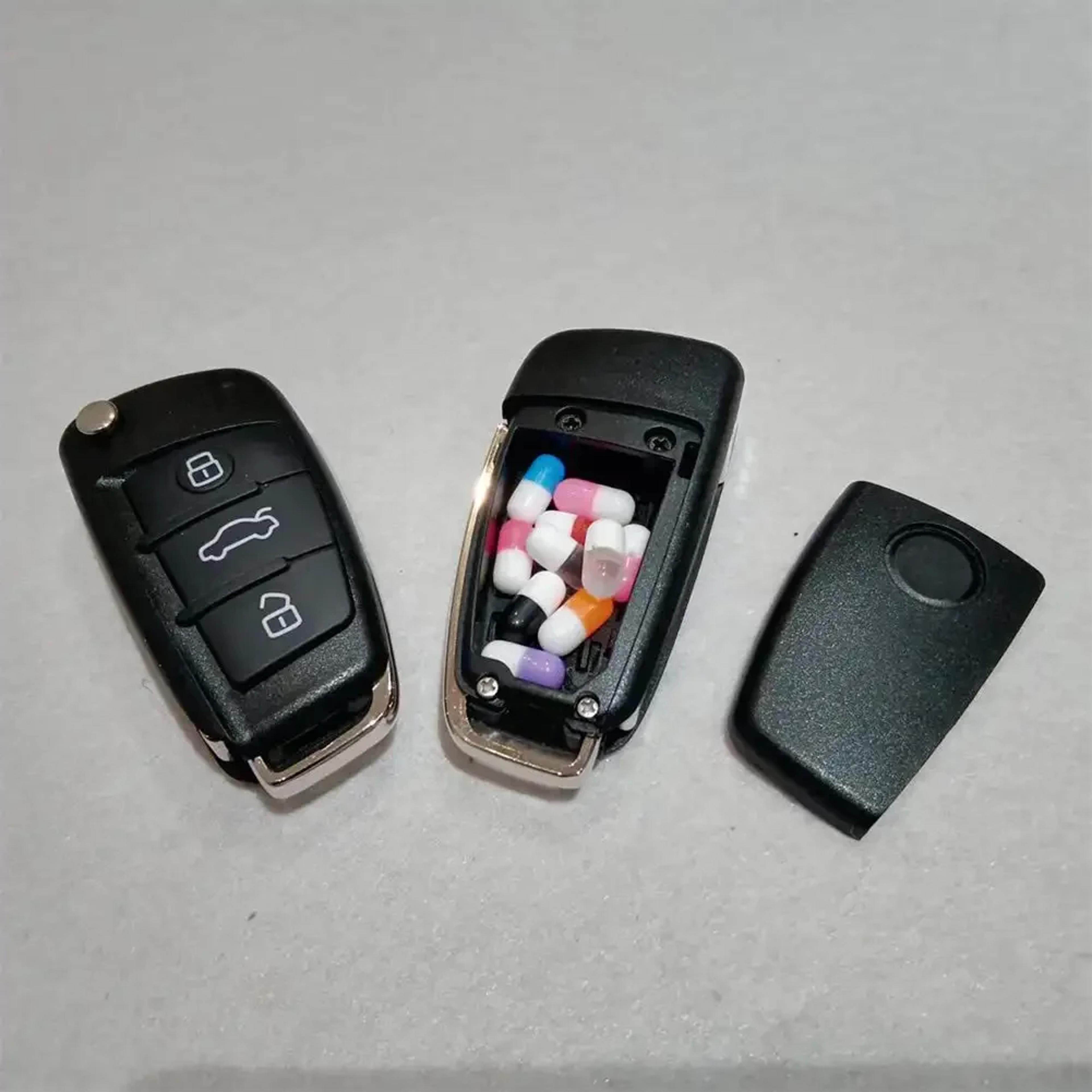 stealth car key safe box hidden compartment for cash, pills & valuables