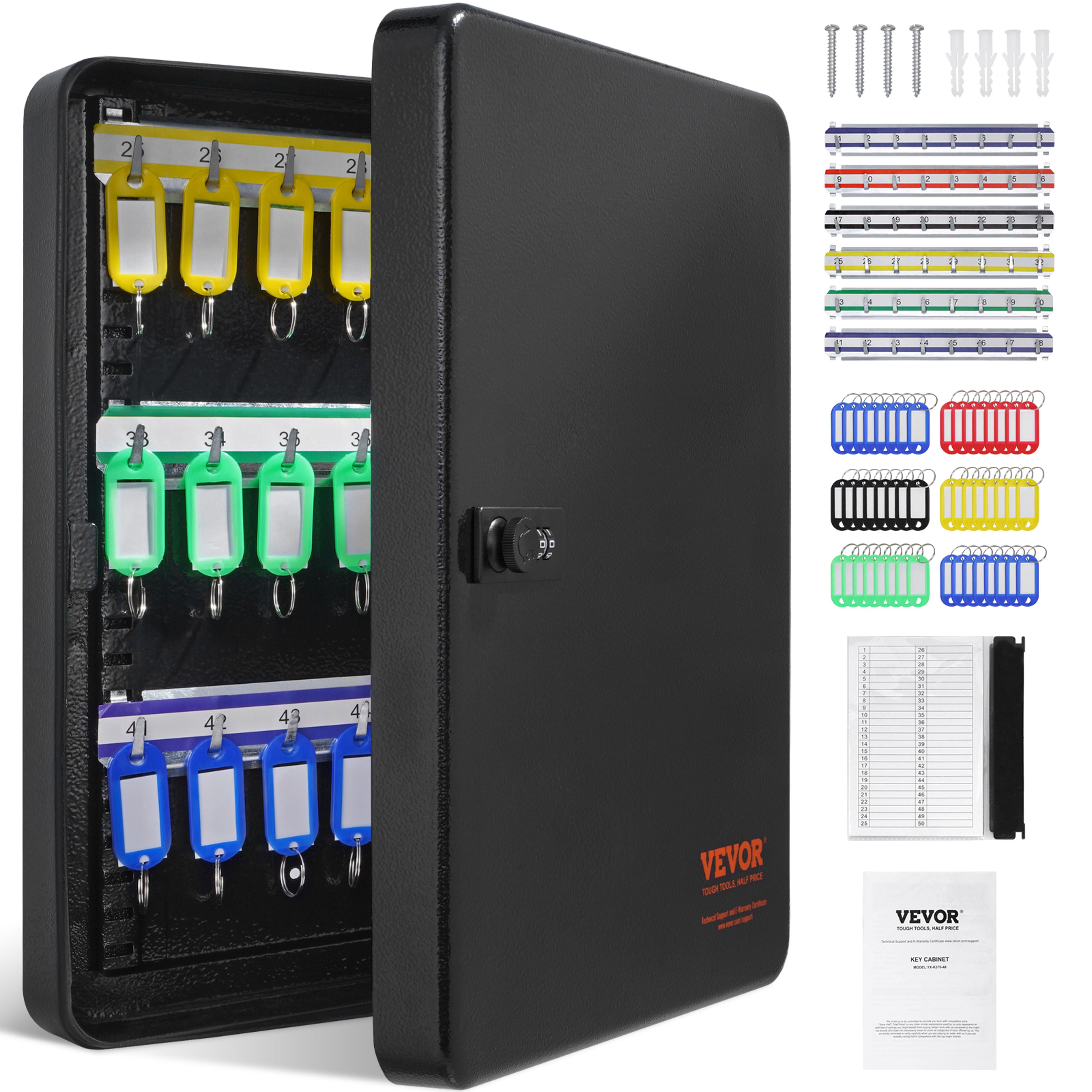 securewall key cabinet lock box with adjustable racks key storage organizer