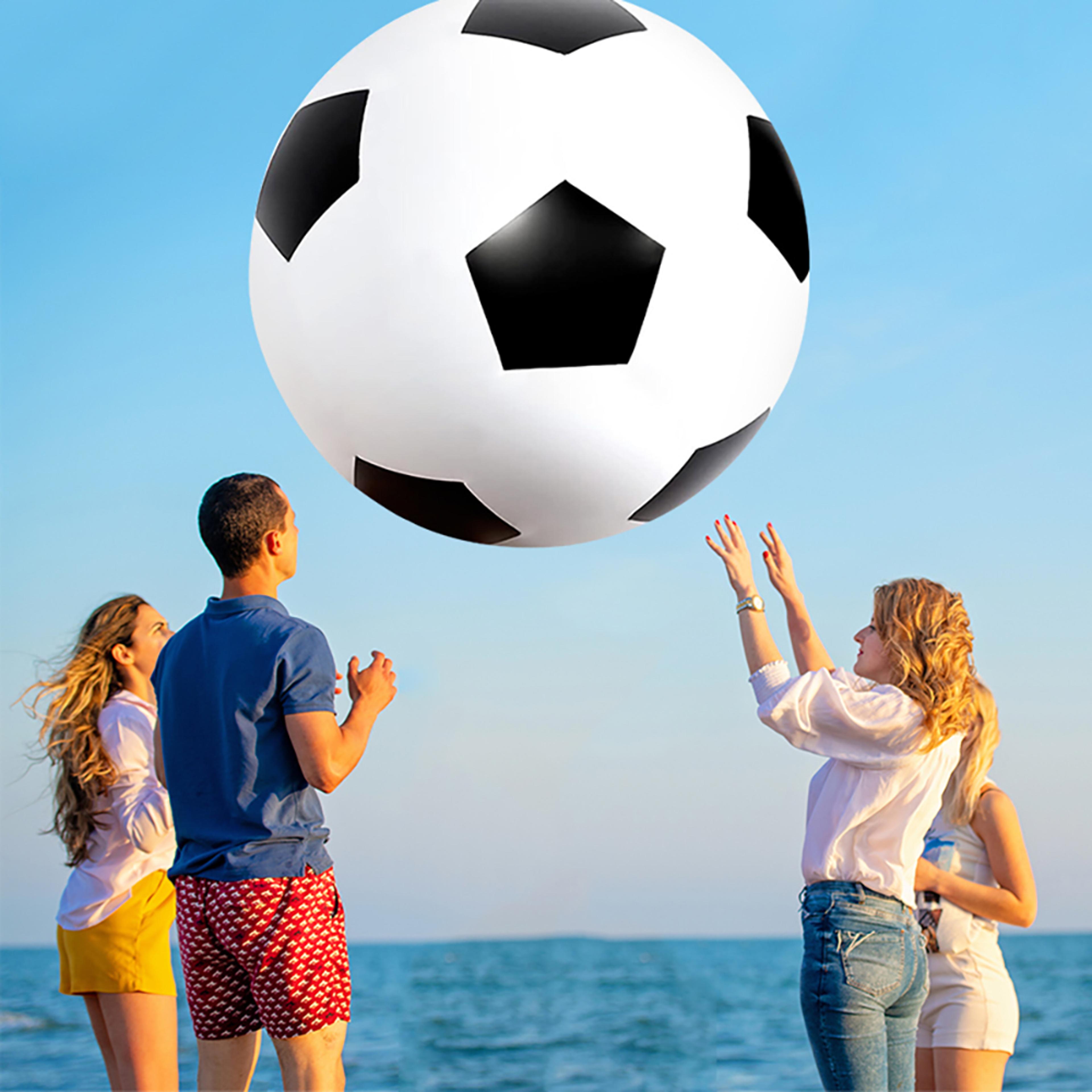 giant inflatable soccer ball for outdoor games beach and backyard fun