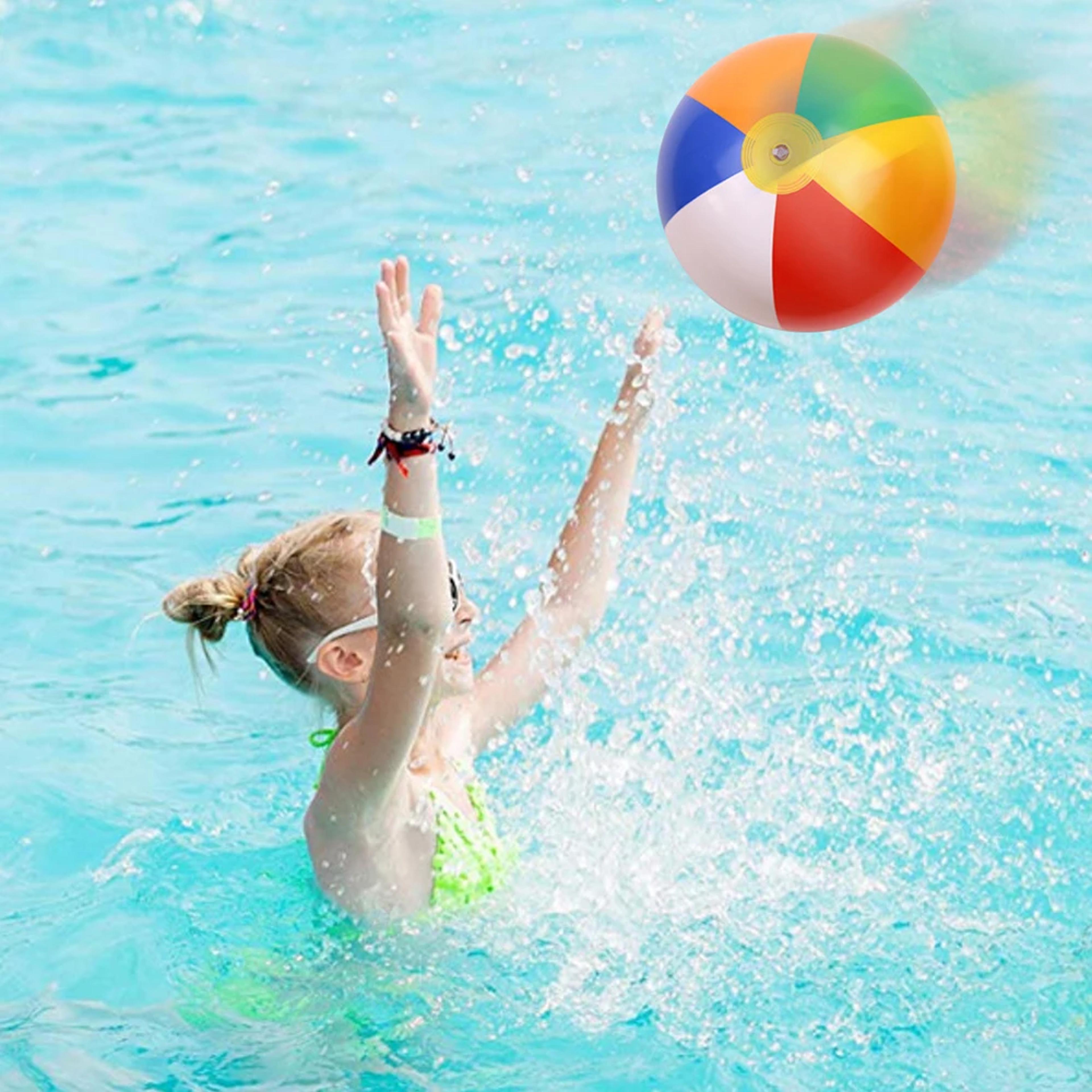 colorful inflatable beach ball for kids outdoor pool and summer water play