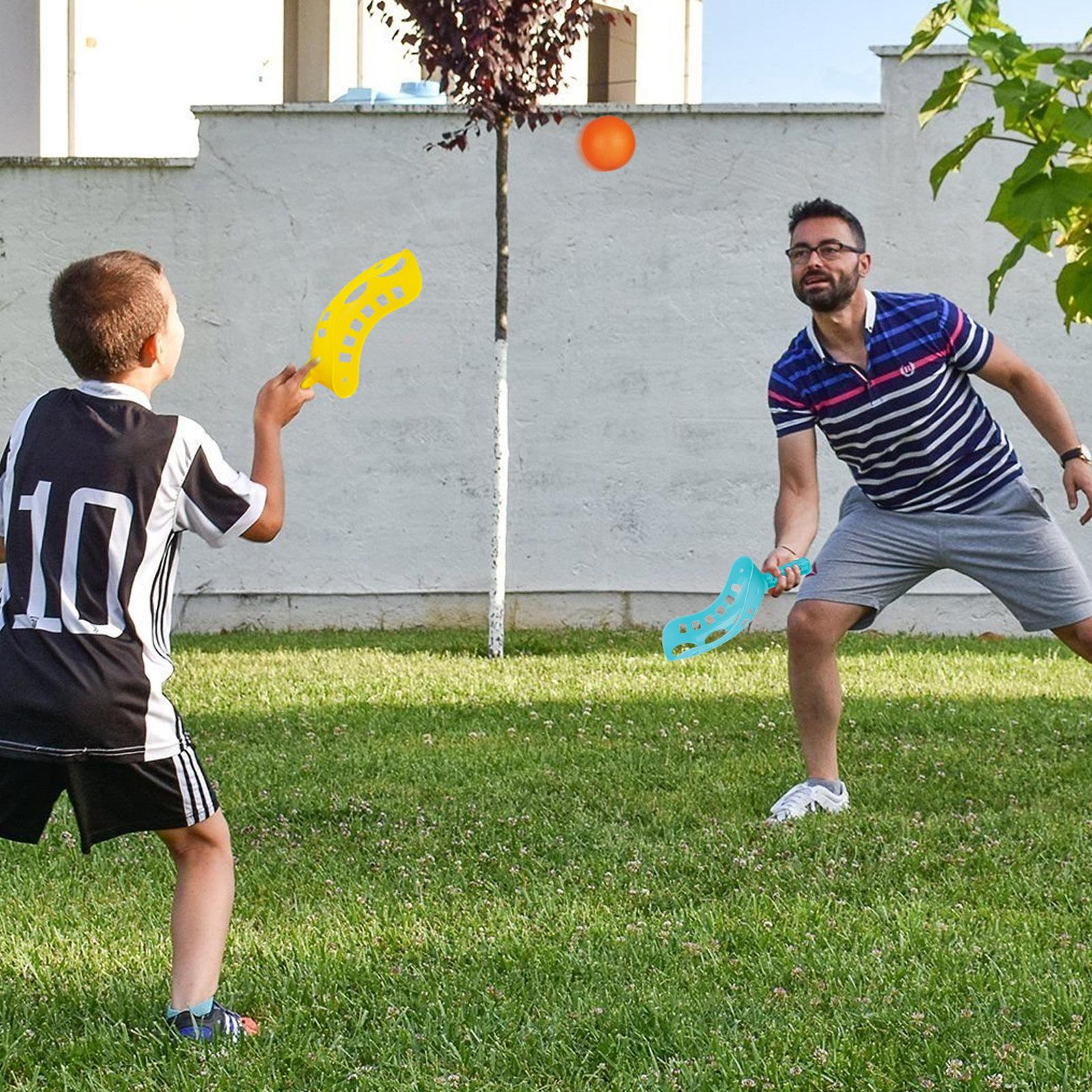 colorful scoop ball set for outdoor play fun catch game for kids and adults